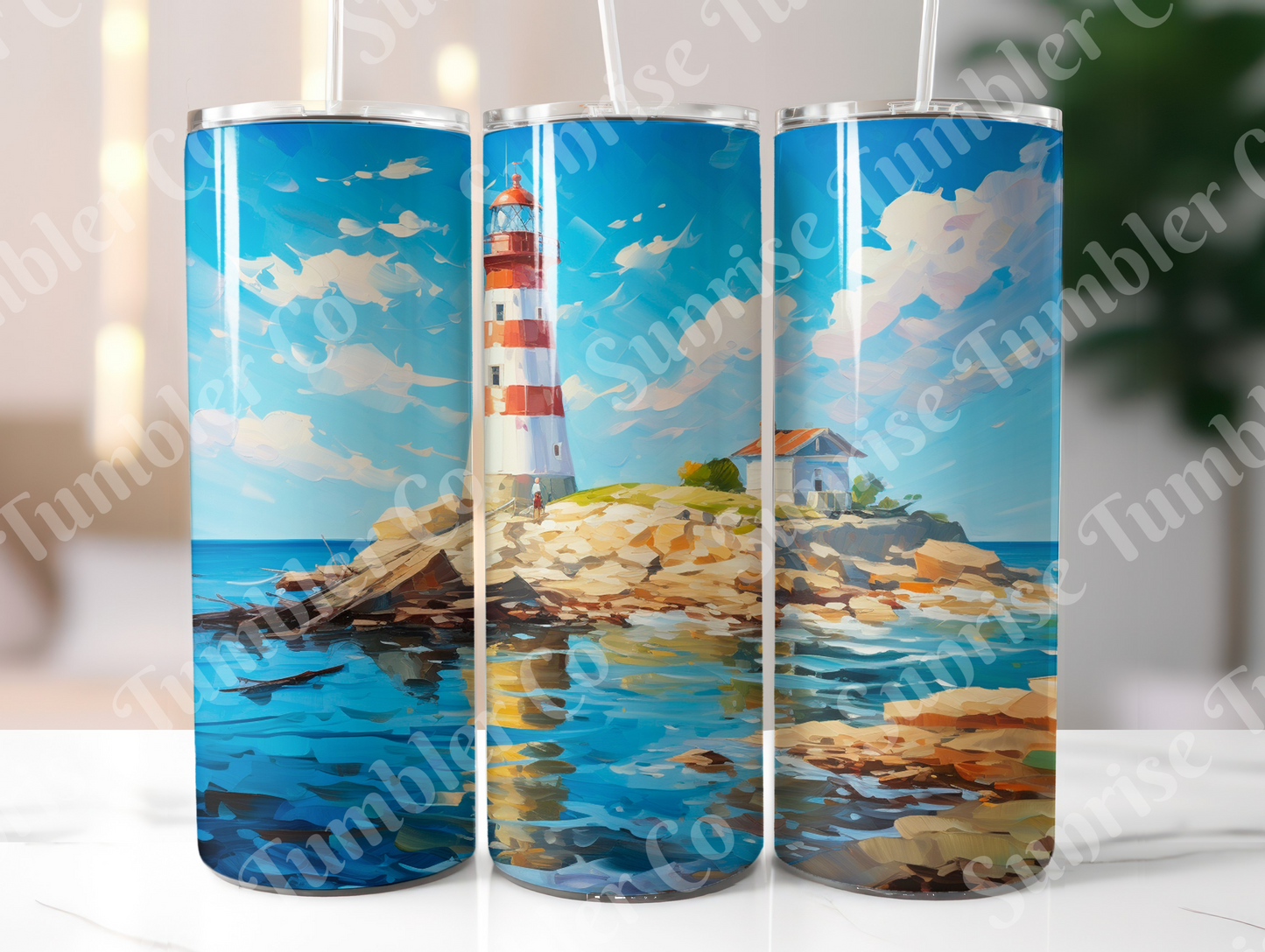 Lighthouse Variety Part 2 - 20oz and 30oz Tumblers (Glow In The Dark Green And Blue Available)