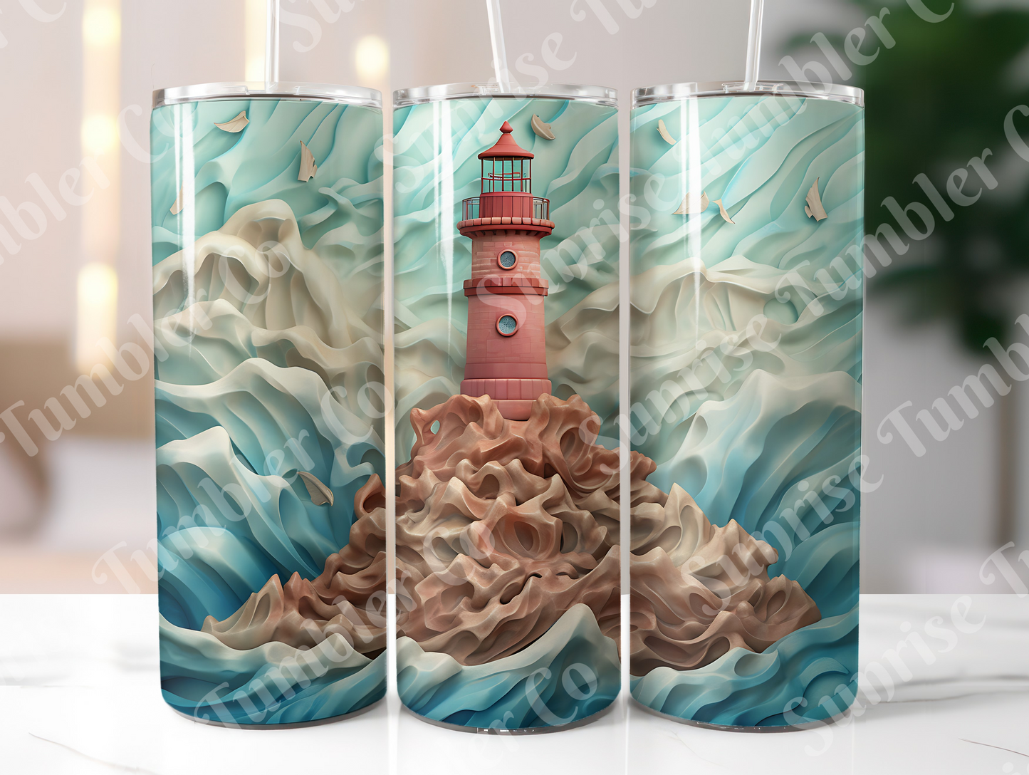 Lighthouse Variety Part 2 - 20oz and 30oz Tumblers (Glow In The Dark Green And Blue Available)