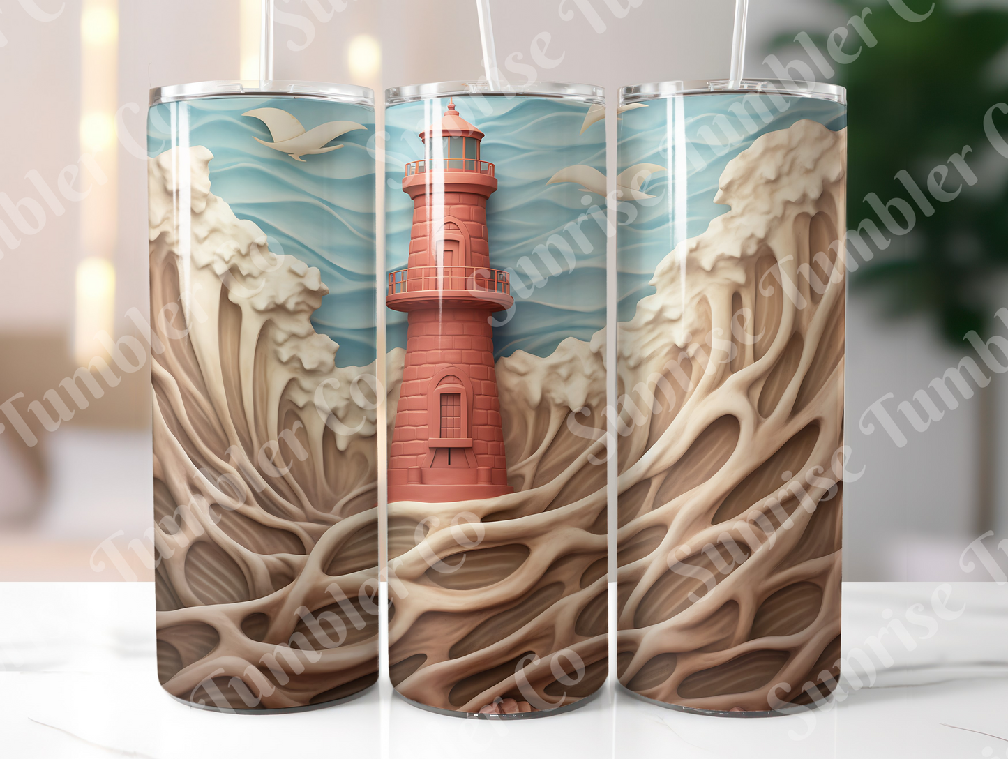 Lighthouse Variety Part 3 - 20oz and 30oz Tumblers (Glow In The Dark Green And Blue Available)