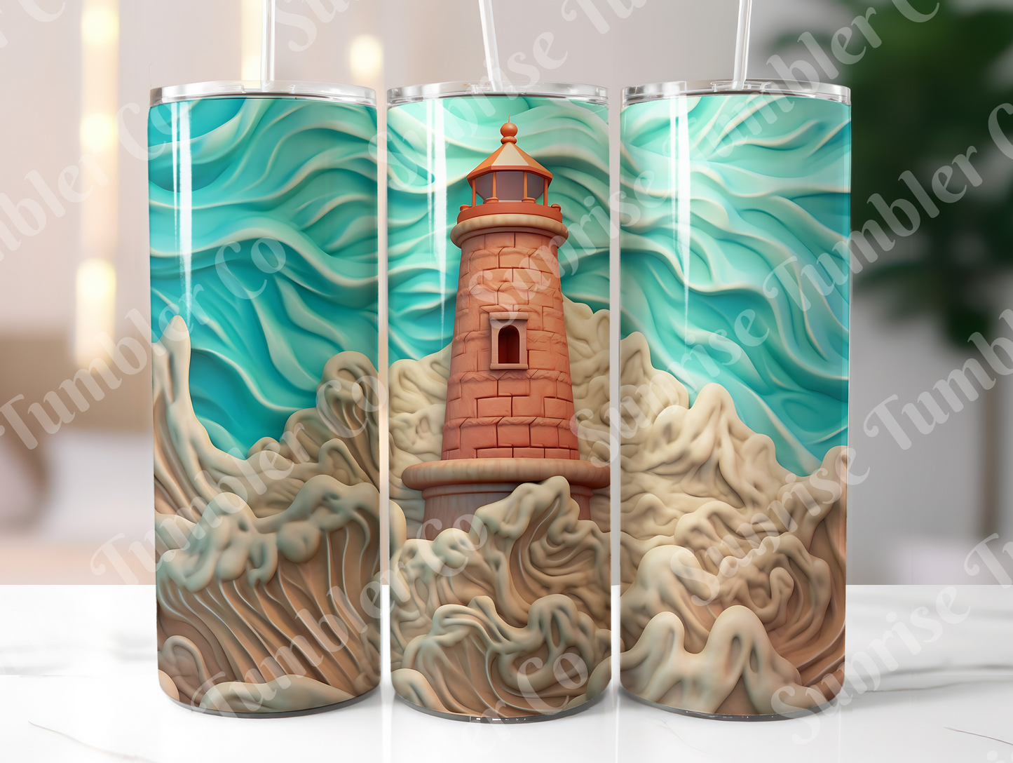 Lighthouse Variety Part 3 - 20oz and 30oz Tumblers (Glow In The Dark Green And Blue Available)