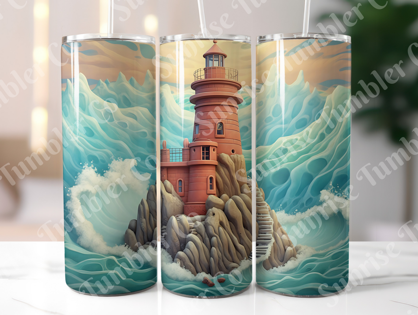 Lighthouse Variety Part 2 - 20oz and 30oz Tumblers (Glow In The Dark Green And Blue Available)