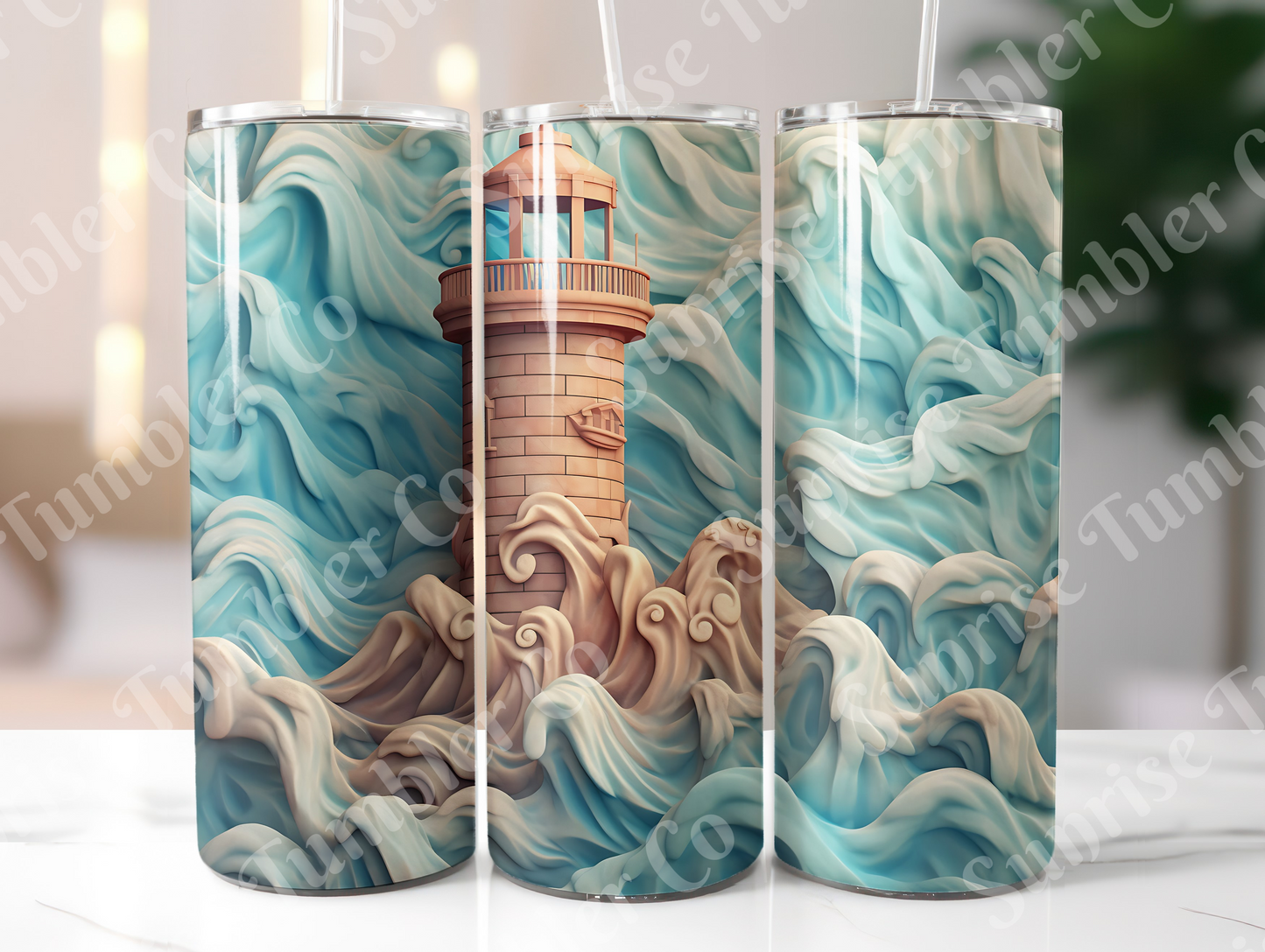 Lighthouse Variety Part 2 - 20oz and 30oz Tumblers (Glow In The Dark Green And Blue Available)