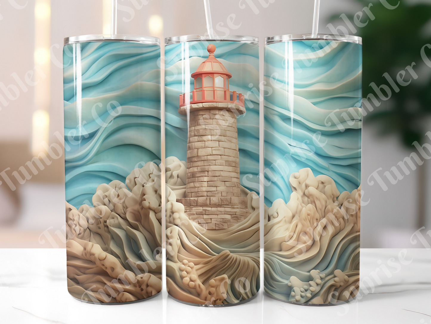 Lighthouse Variety Part 2 - 20oz and 30oz Tumblers (Glow In The Dark Green And Blue Available)