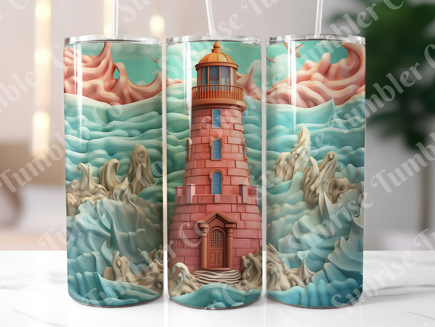 Lighthouse Variety Part 2 - 20oz and 30oz Tumblers (Glow In The Dark Green And Blue Available)