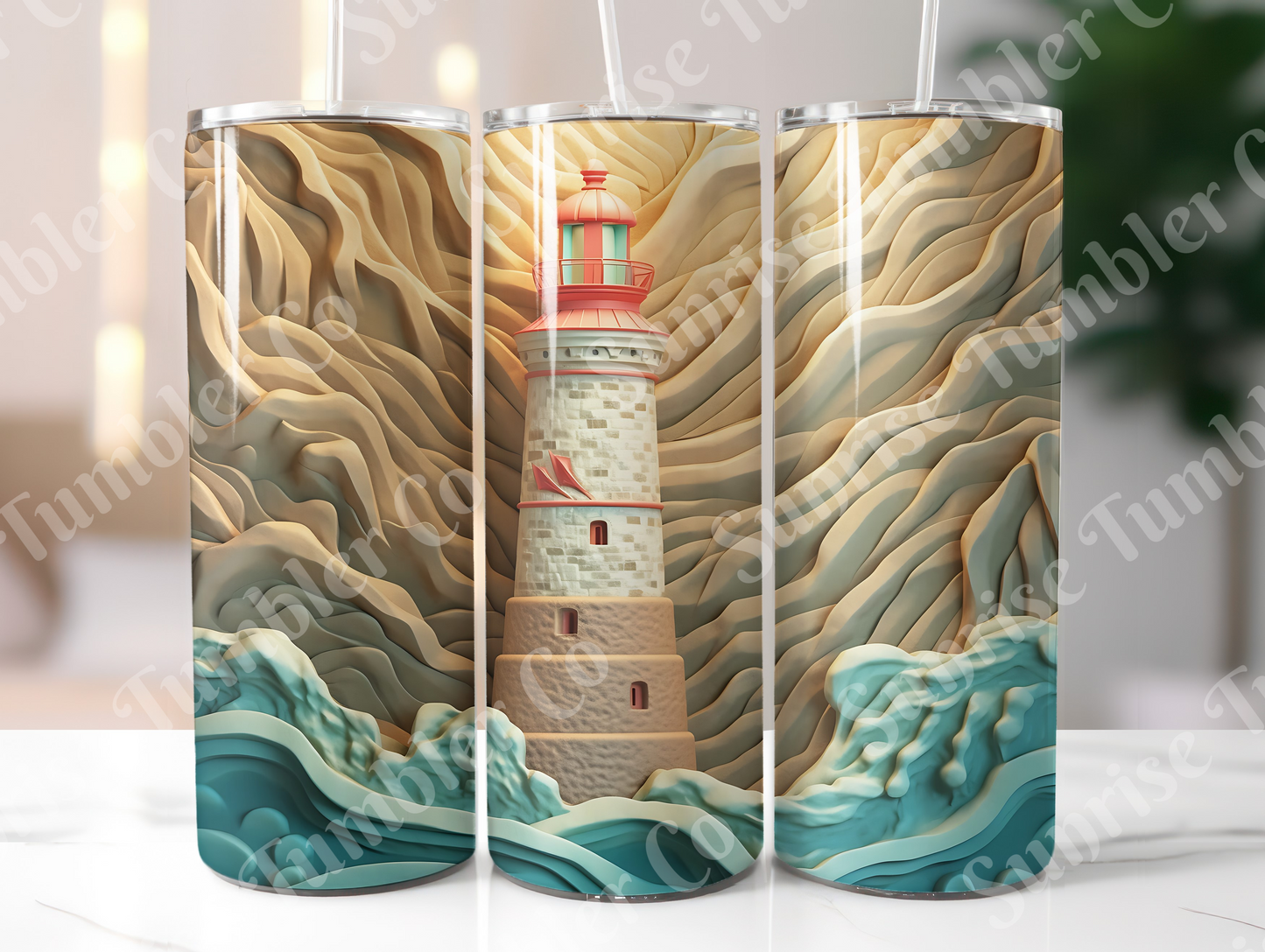 Lighthouse Variety Part 2 - 20oz and 30oz Tumblers (Glow In The Dark Green And Blue Available)