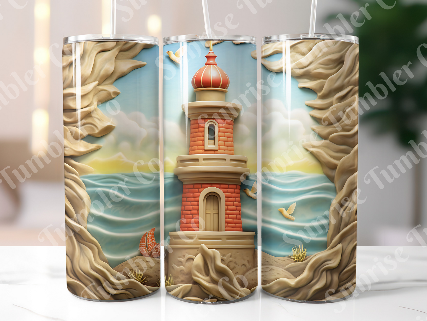 Lighthouse Variety Part 2 - 20oz and 30oz Tumblers (Glow In The Dark Green And Blue Available)