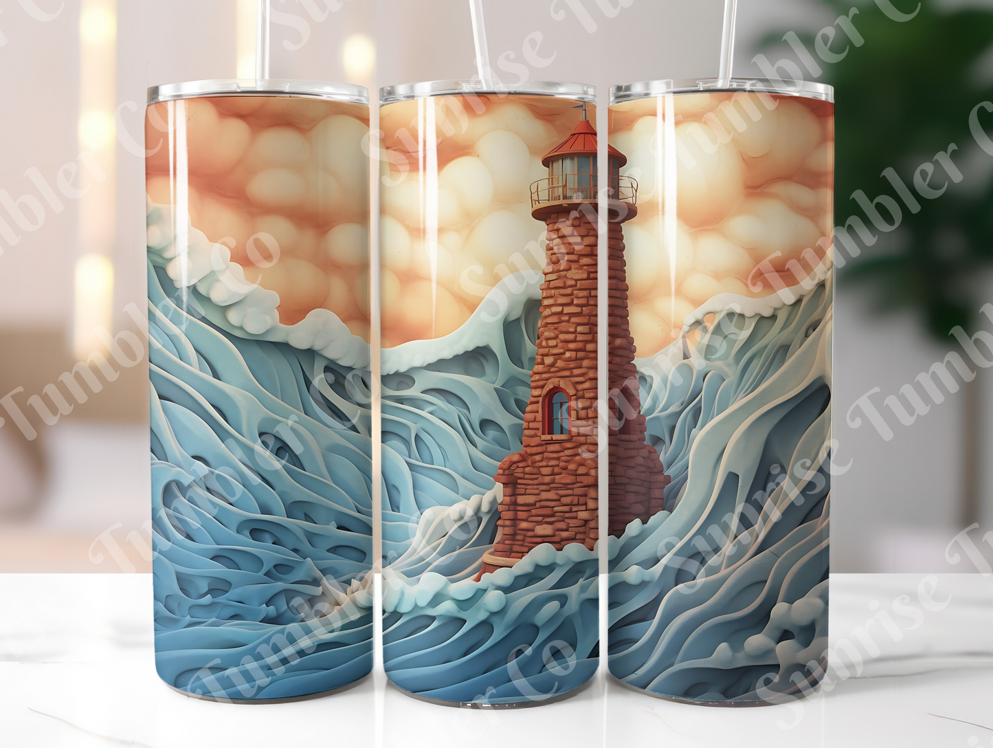 Lighthouse Variety Part 2 - 20oz and 30oz Tumblers (Glow In The Dark Green And Blue Available)