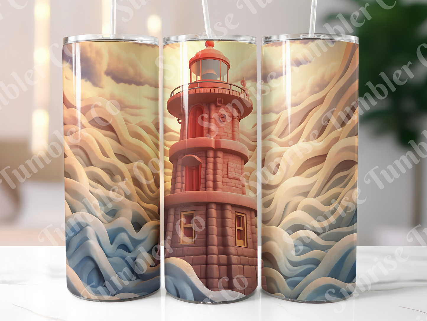 Lighthouse Variety Part 2 - 20oz and 30oz Tumblers (Glow In The Dark Green And Blue Available)