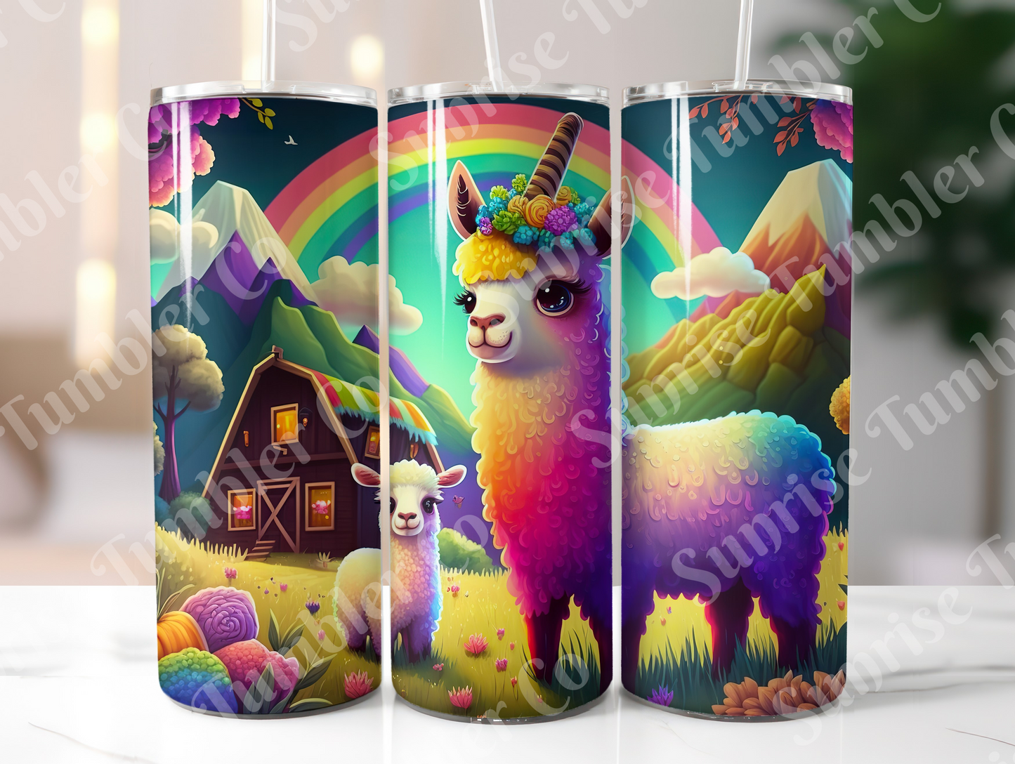 Llama Variety - 20oz and 30oz Tumblers (Glow In The Dark Green And Blue Available)