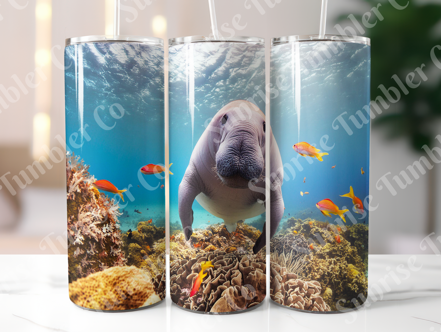 Manatee Variety - 20oz and 30oz Tumblers (Glow In The Dark Green And Blue Available)