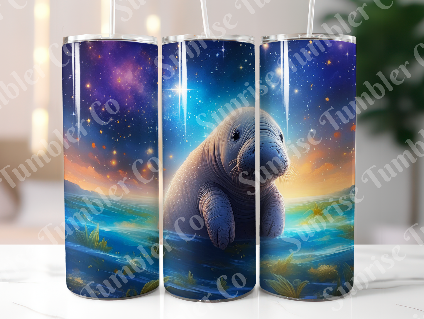 Manatee Variety - 20oz and 30oz Tumblers (Glow In The Dark Green And Blue Available)