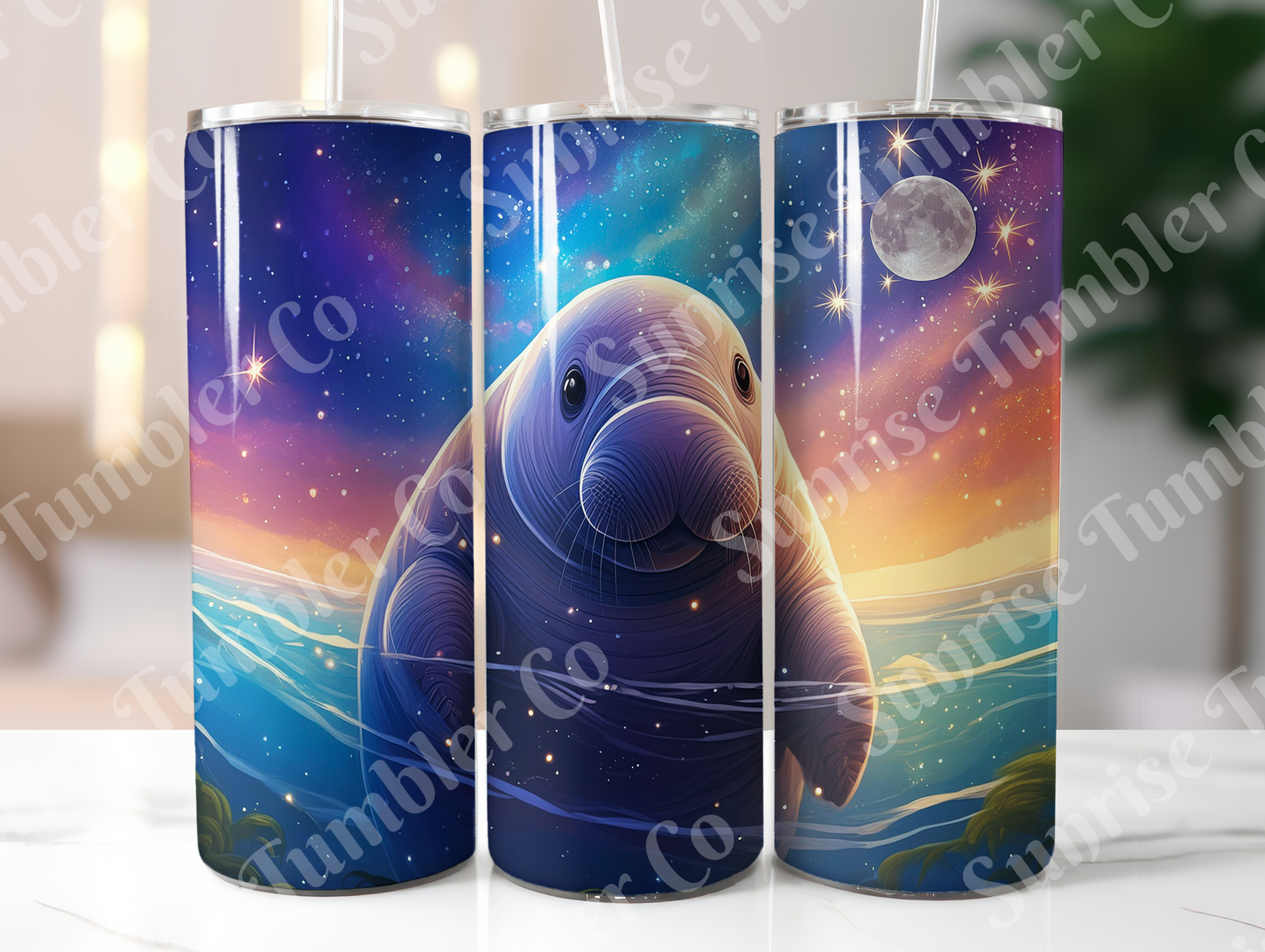 Manatee Variety - 20oz and 30oz Tumblers (Glow In The Dark Green And Blue Available)
