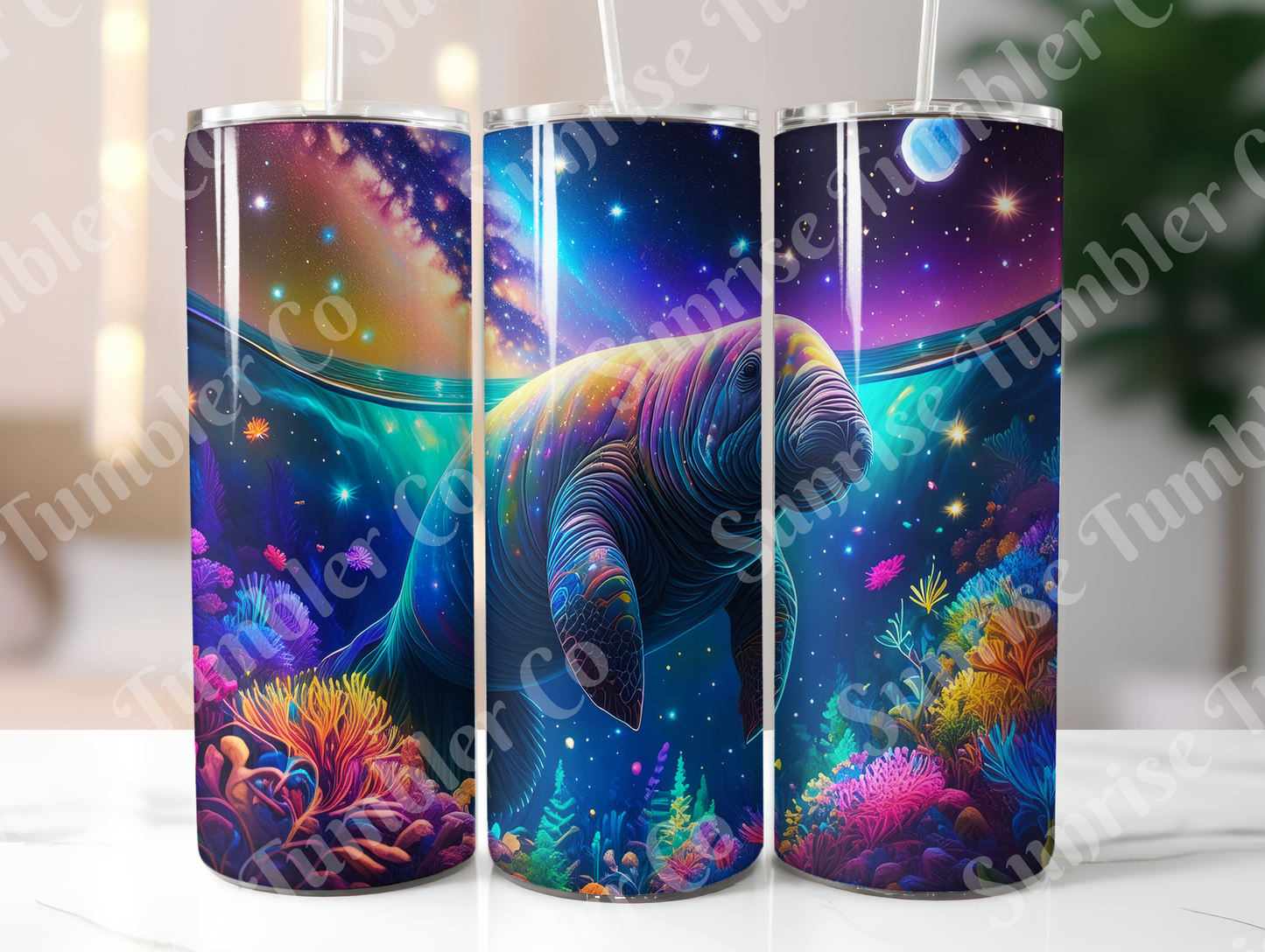 Manatee Variety - 20oz and 30oz Tumblers (Glow In The Dark Green And Blue Available)