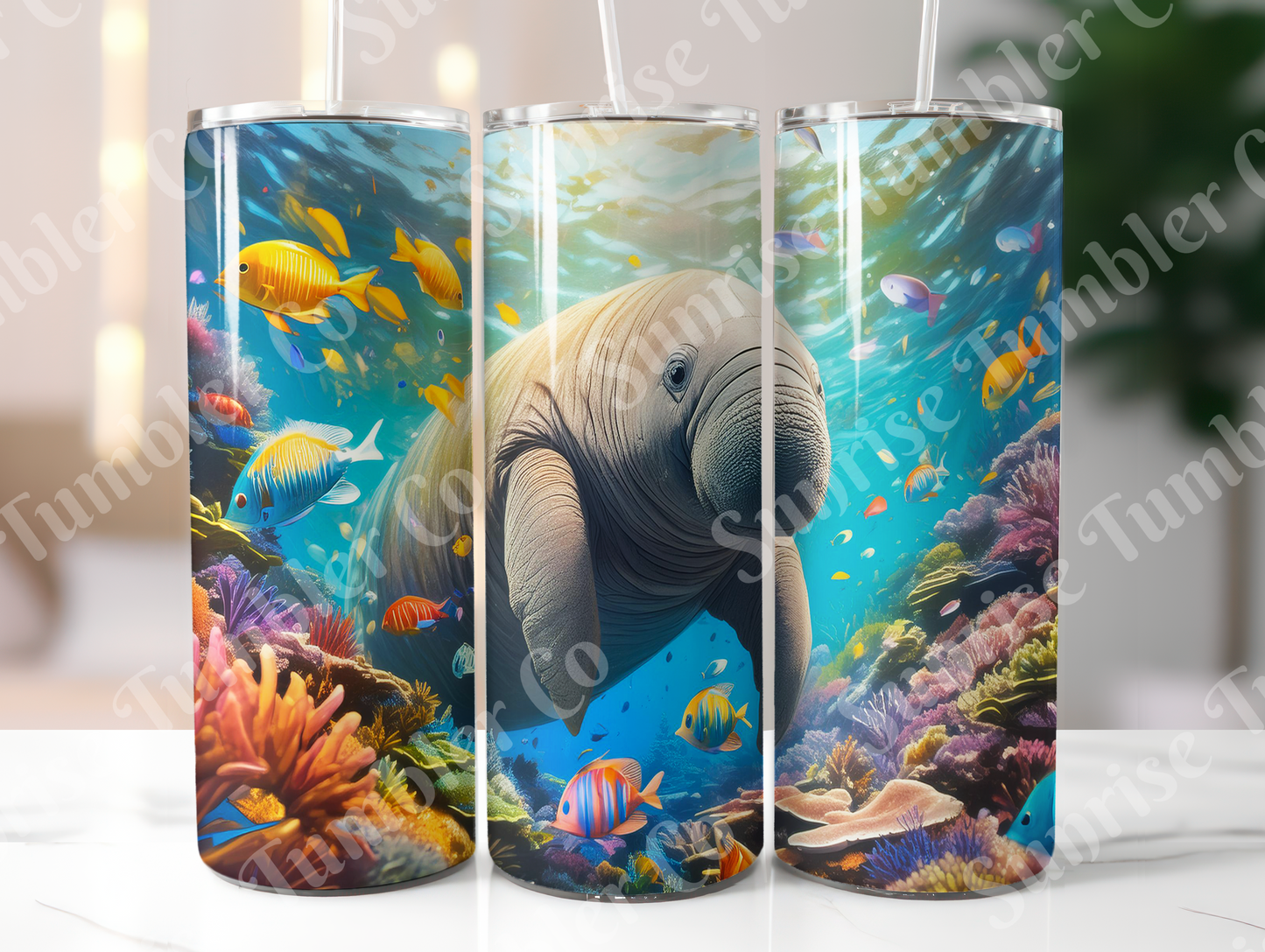 Manatee Variety - 20oz and 30oz Tumblers (Glow In The Dark Green And Blue Available)