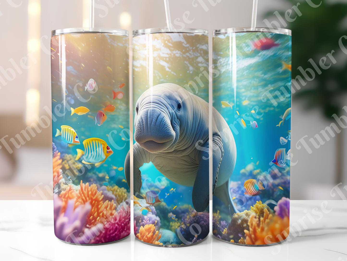 Manatee Variety - 20oz and 30oz Tumblers (Glow In The Dark Green And Blue Available)