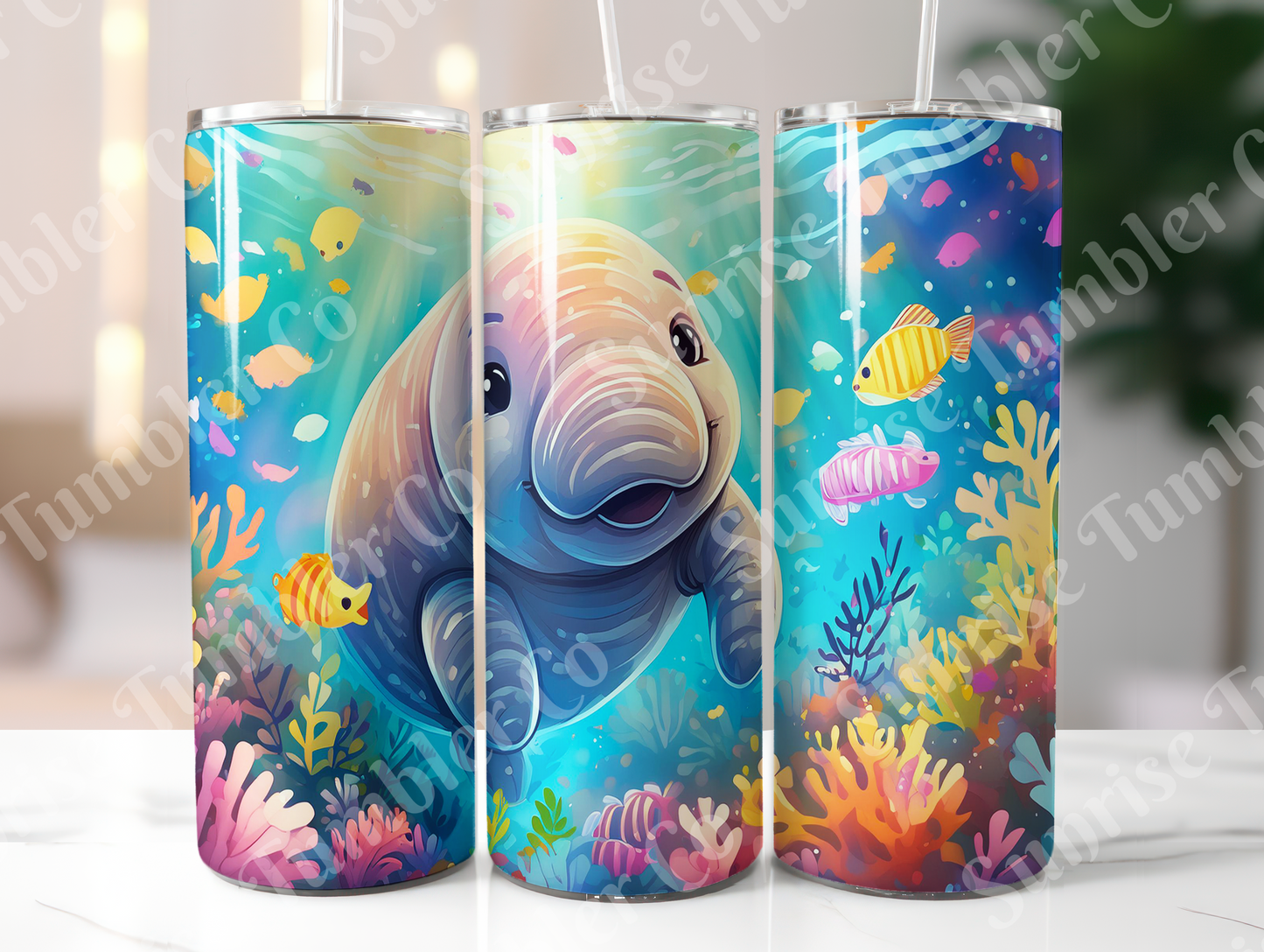 Manatee Variety - 20oz and 30oz Tumblers (Glow In The Dark Green And Blue Available)