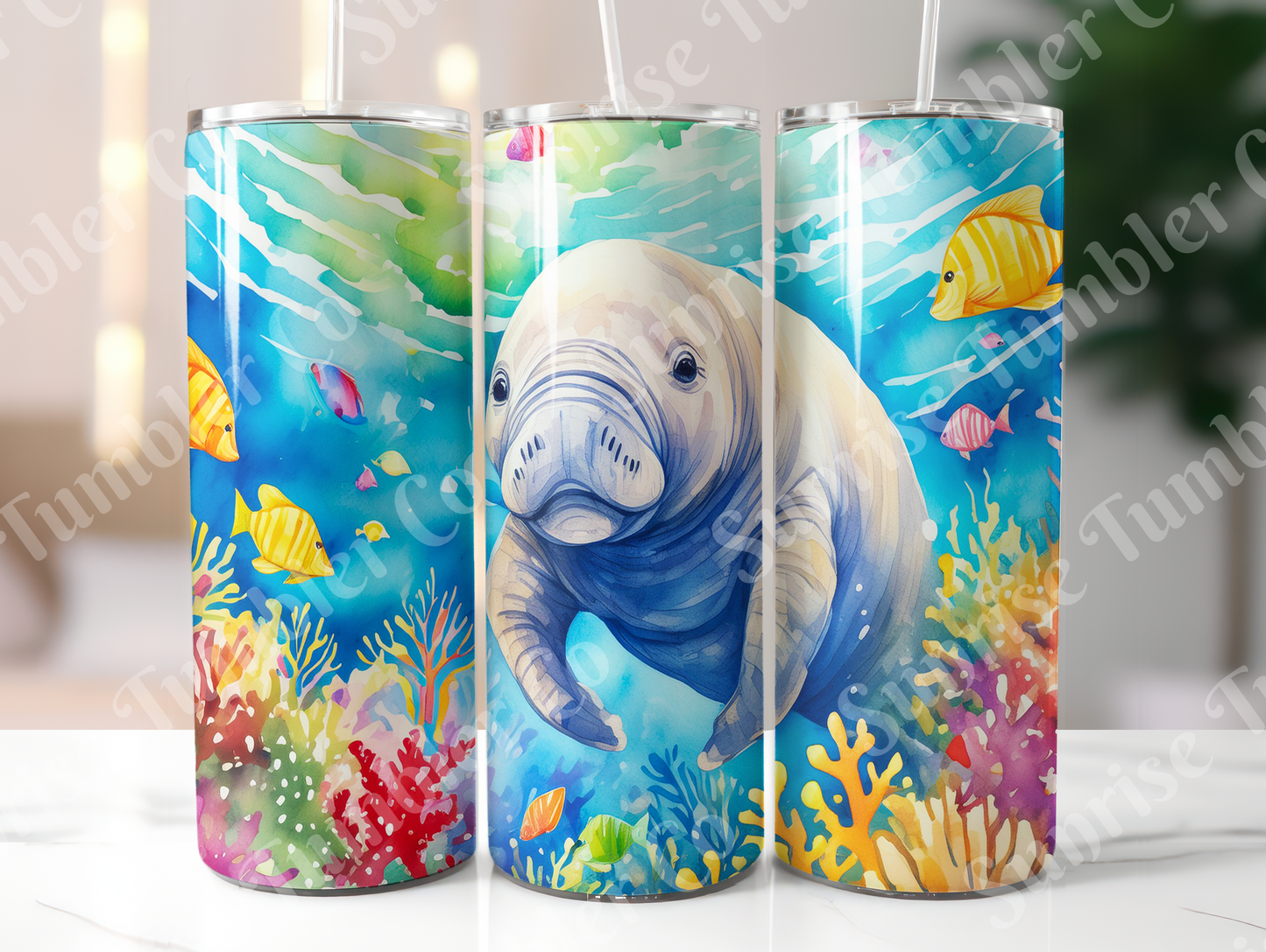 Manatee Variety - 20oz and 30oz Tumblers (Glow In The Dark Green And Blue Available)