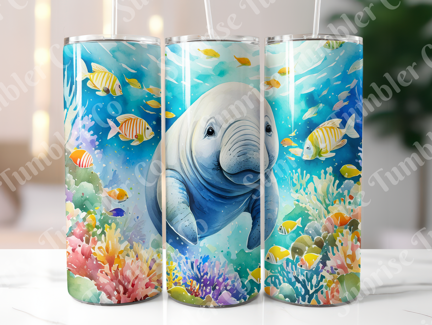 Manatee Variety - 20oz and 30oz Tumblers (Glow In The Dark Green And Blue Available)