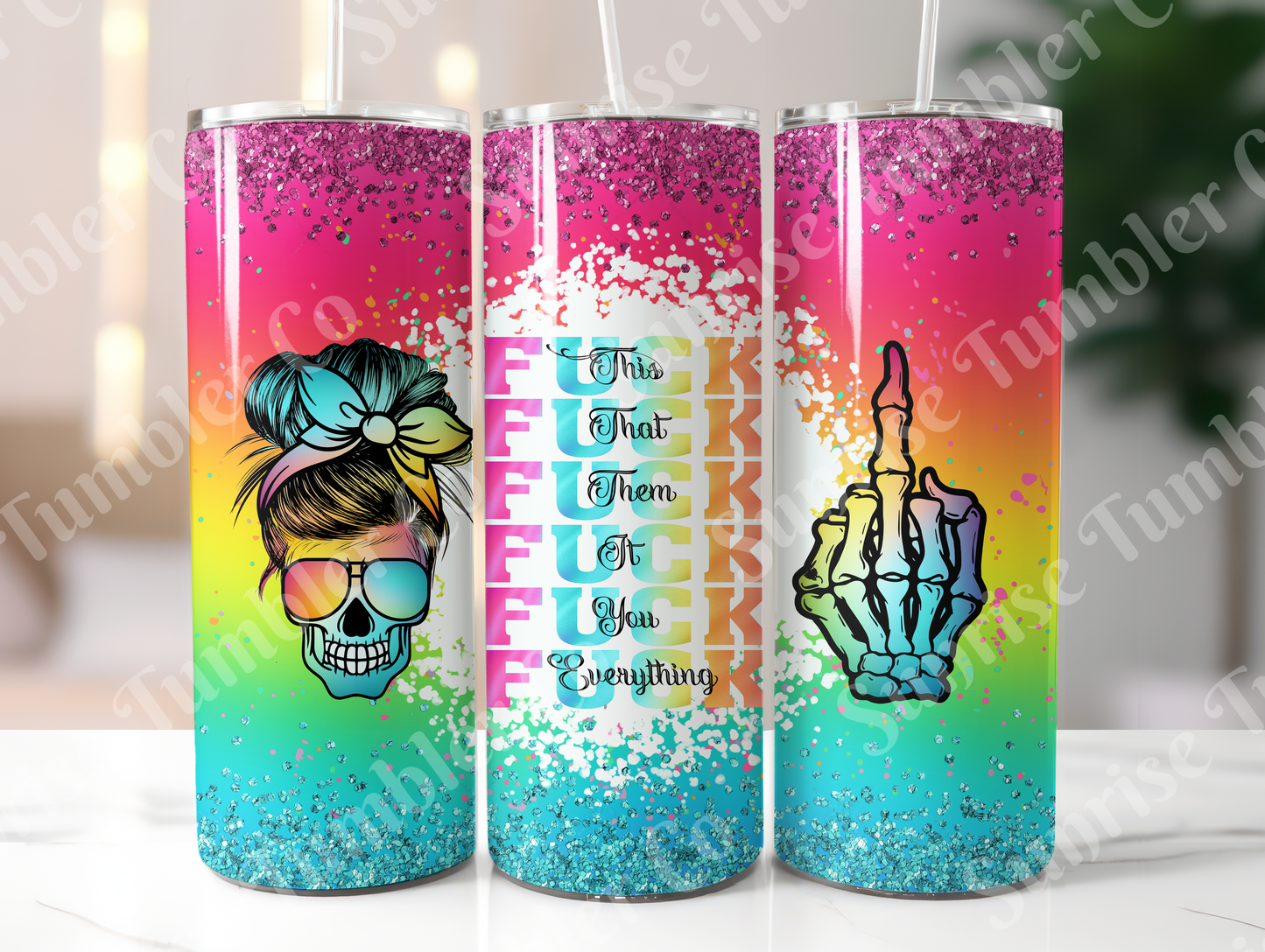 Mature & Adult Sayings Variety Part 2 - 20oz and 30oz Tumblers (Glow In The Dark Green And Blue Available)
