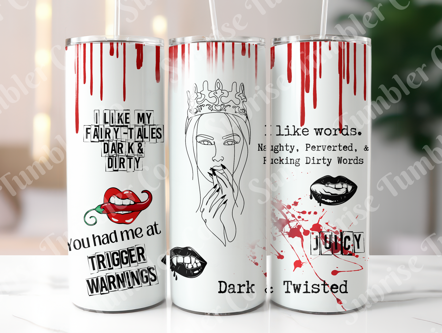 Mature & Adult Sayings Variety Part 4 - 20oz and 30oz Tumblers (Glow In The Dark Green And Blue Available)
