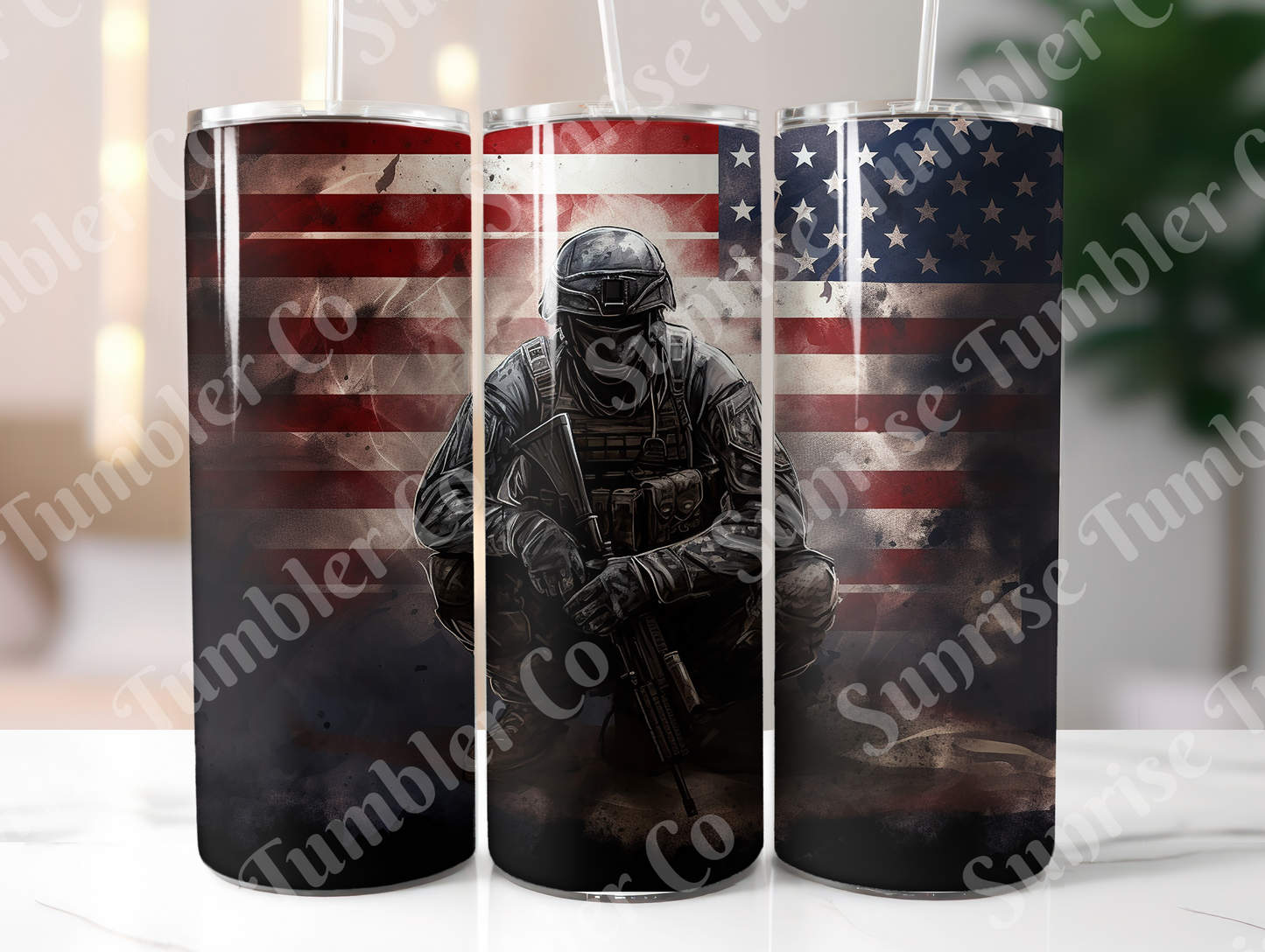 Military, Veteran & First Responders Variety Part 1 - 20oz and 30oz Tumblers (Glow In The Dark Green And Blue Available)