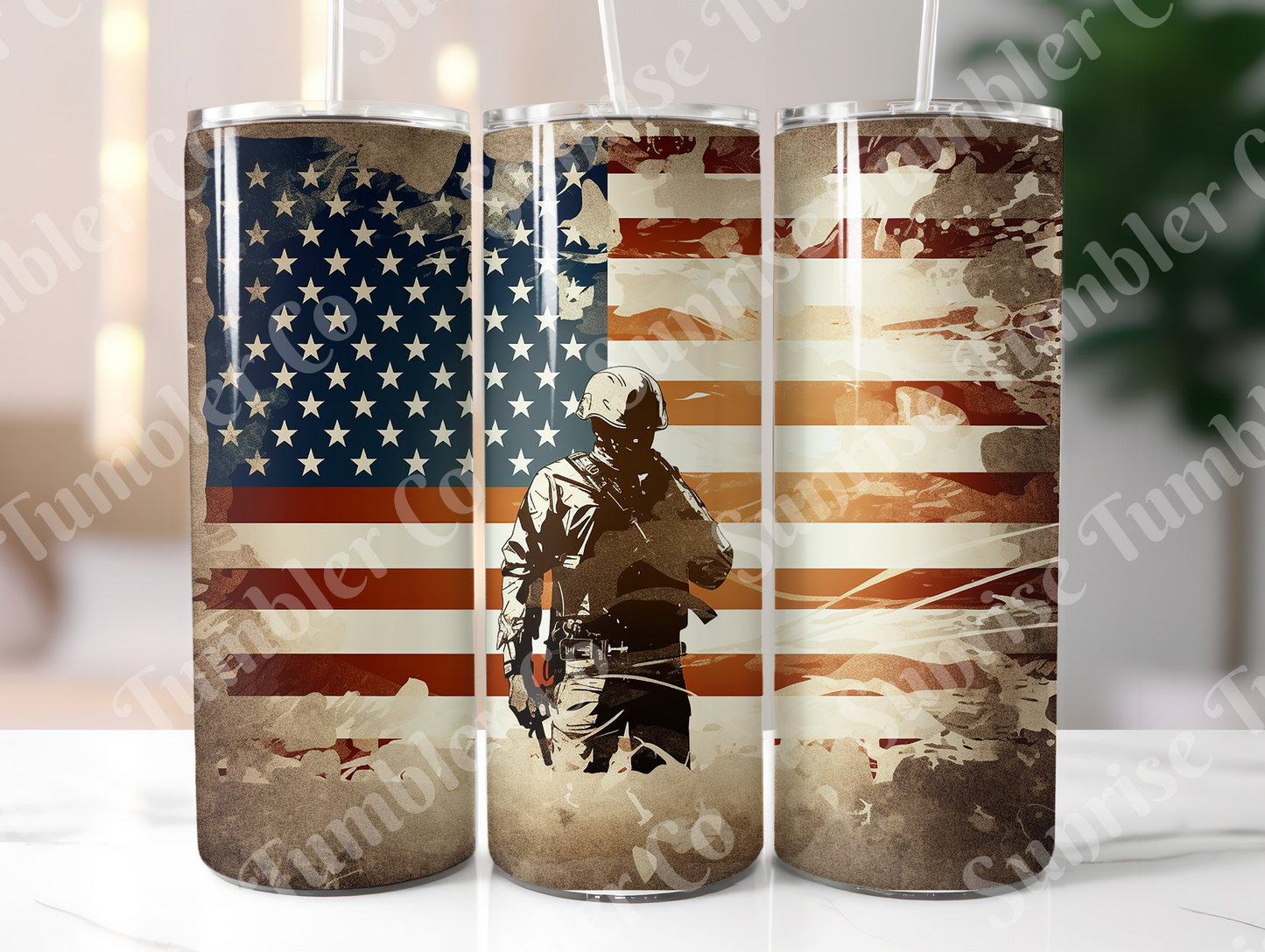 Military, Veteran & First Responders Variety Part 1 - 20oz and 30oz Tumblers (Glow In The Dark Green And Blue Available)