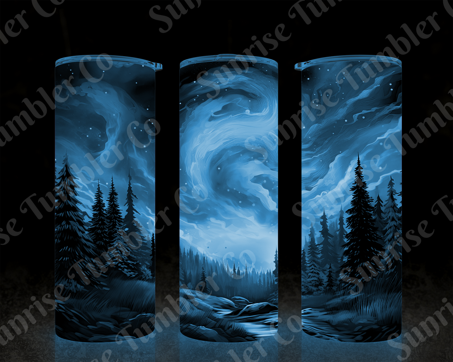 Galaxy and Northern Lights Variety - 20 oz and 30 oz Tumblers (Glow In The Dark Option Available)