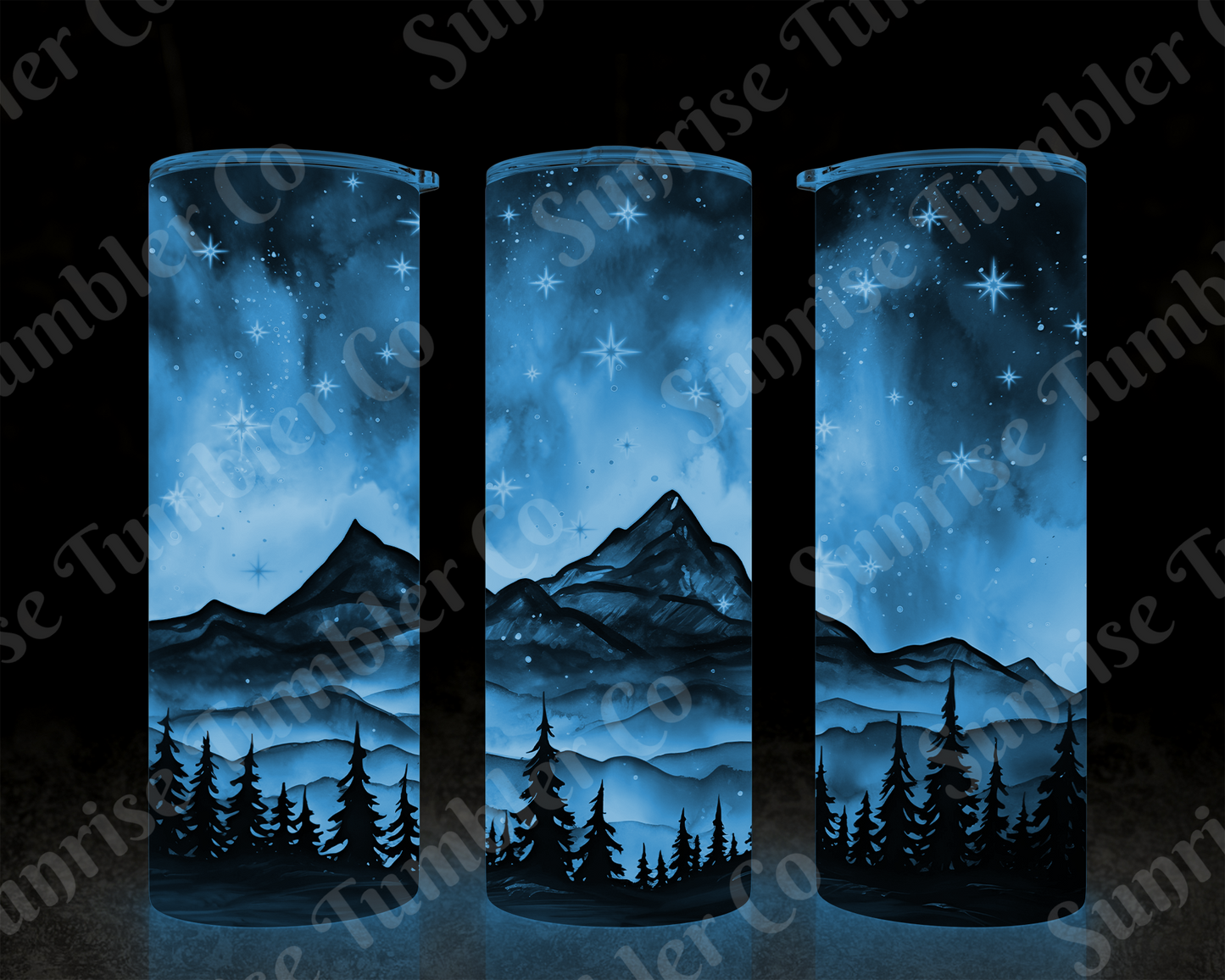 Galaxy and Northern Lights Variety - 20 oz and 30 oz Tumblers (Glow In The Dark Option Available)