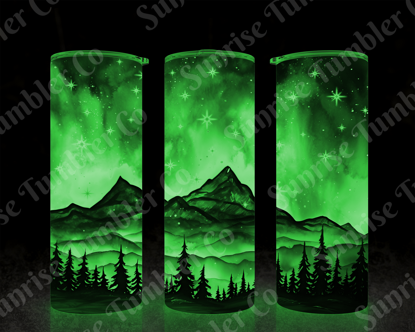 Galaxy and Northern Lights Variety - 20 oz and 30 oz Tumblers (Glow In The Dark Option Available)