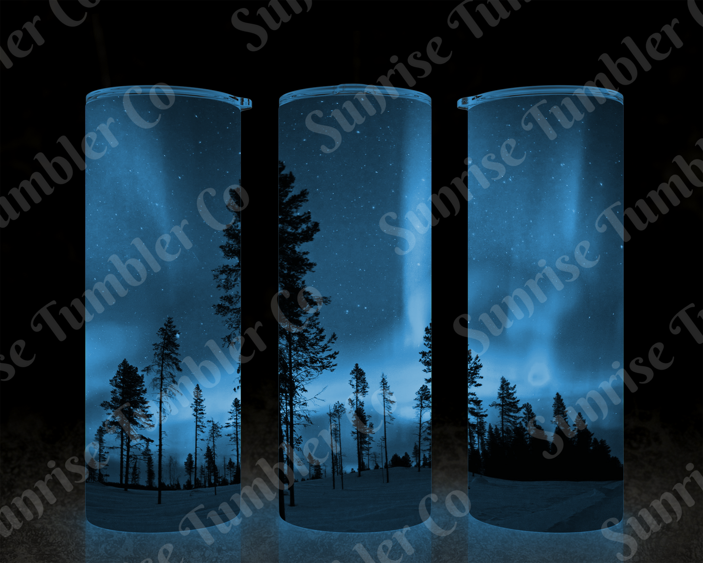 Galaxy and Northern Lights Variety - 20 oz and 30 oz Tumblers (Glow In The Dark Option Available)