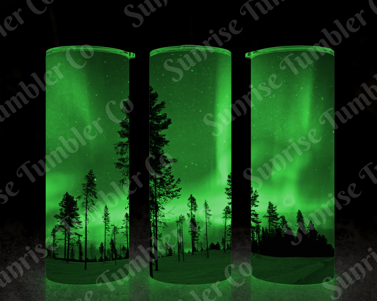 Galaxy and Northern Lights Variety - 20 oz and 30 oz Tumblers (Glow In The Dark Option Available)