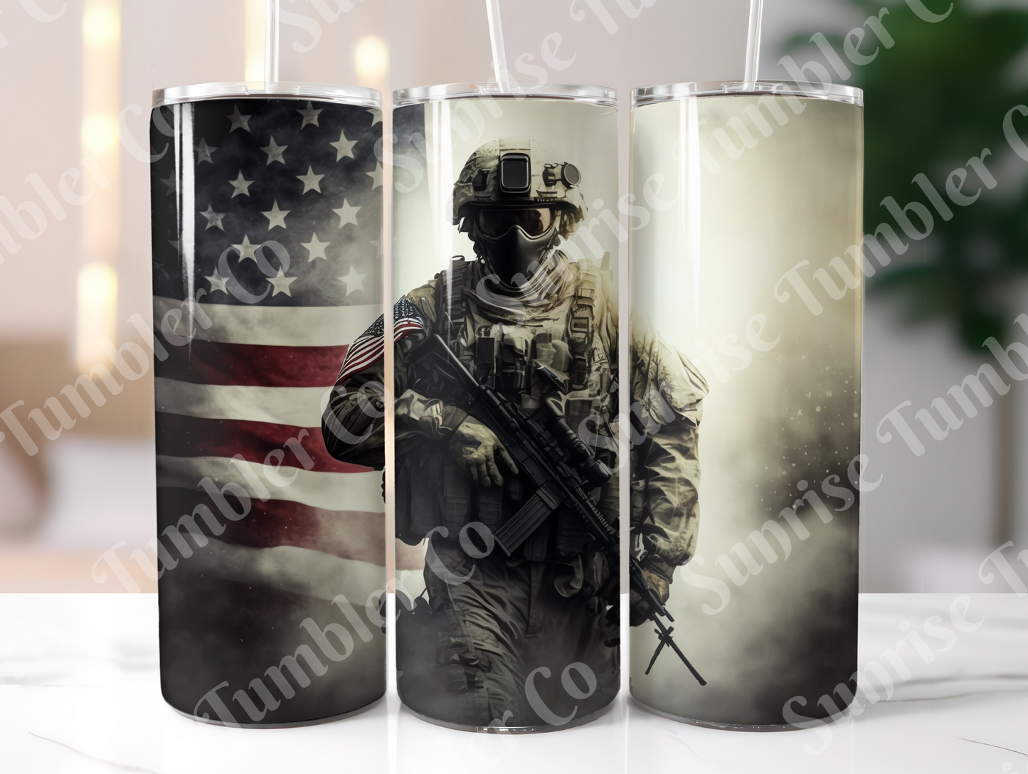 Military, Veteran & First Responders Variety Part 1 - 20oz and 30oz Tumblers (Glow In The Dark Green And Blue Available)