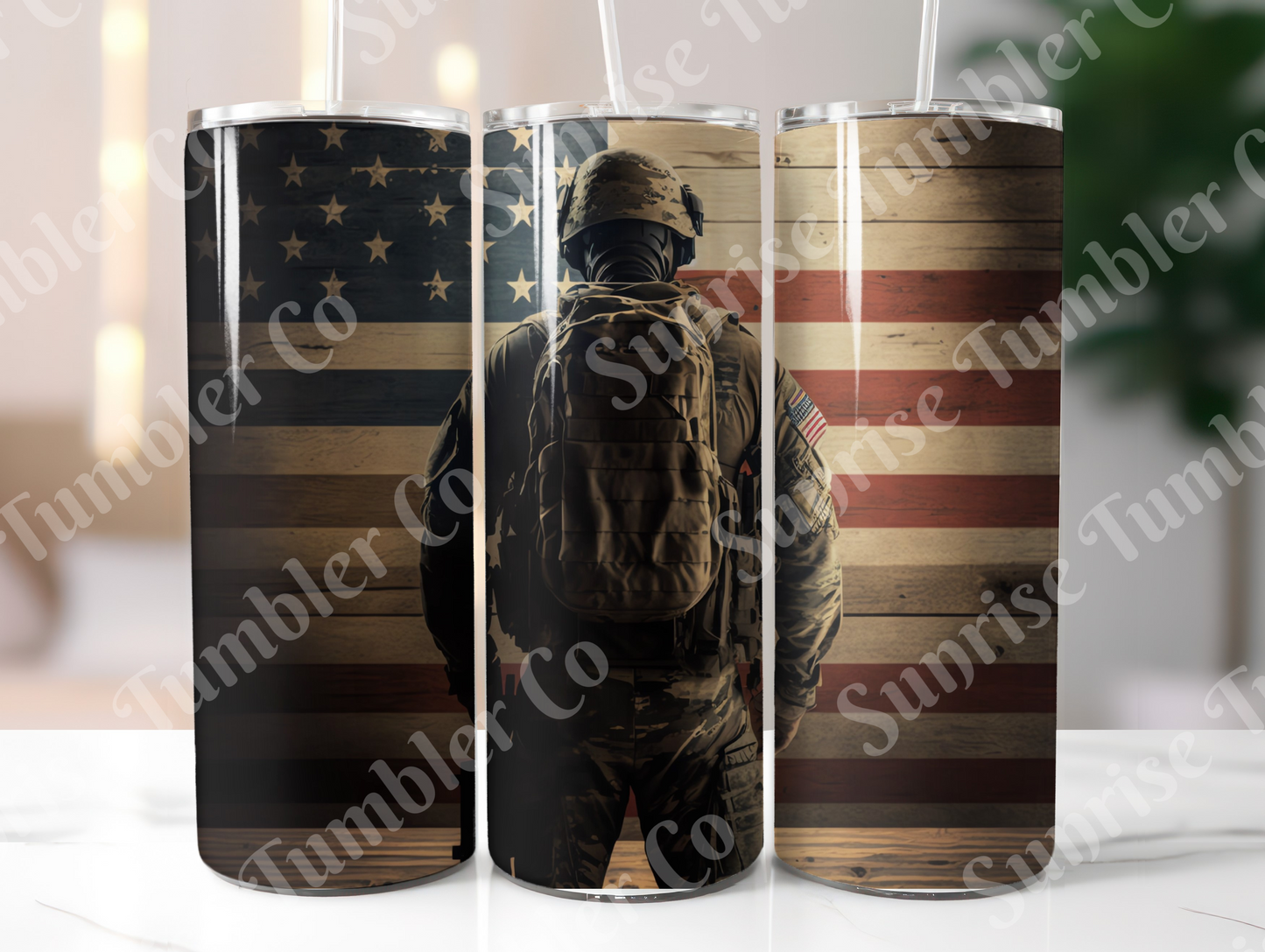 Military, Veteran & First Responders Variety Part 1 - 20oz and 30oz Tumblers (Glow In The Dark Green And Blue Available)