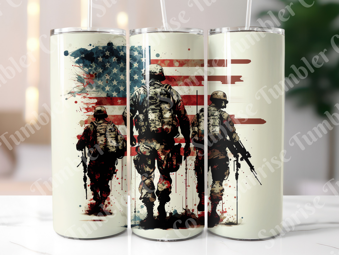 Military, Veteran & First Responders Variety Part 1 - 20oz and 30oz Tumblers (Glow In The Dark Green And Blue Available)