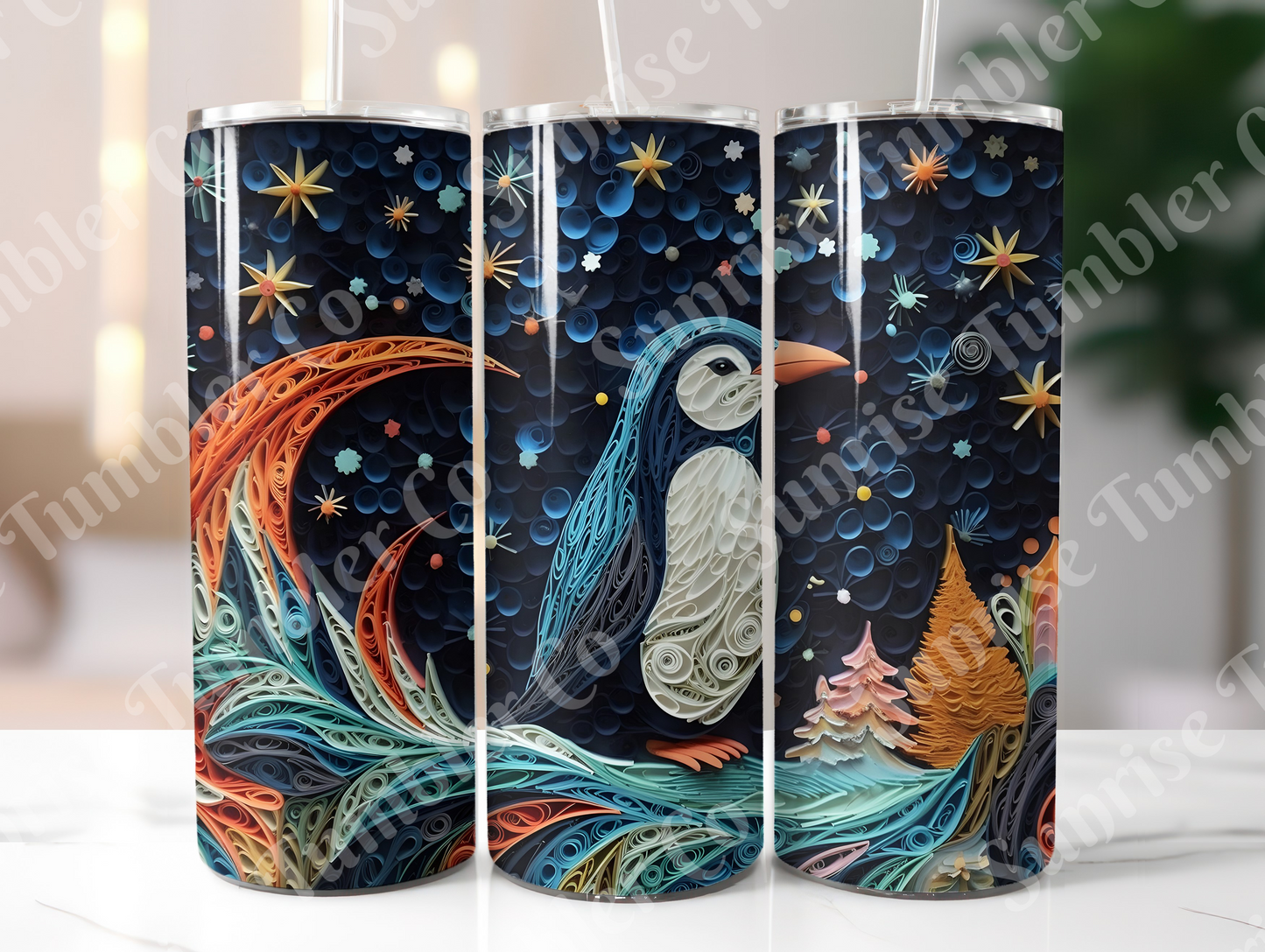 Penguin Variety Part 1 - 20oz and 30oz Tumblers (Glow In The Dark Green And Blue Available)