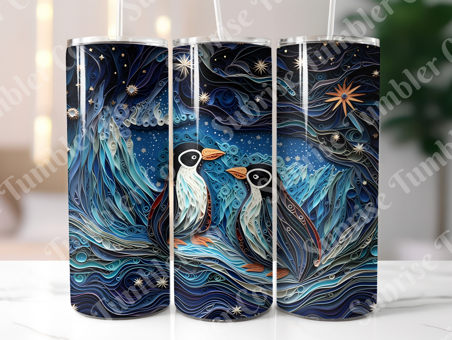 Penguin Variety Part 2 - 20oz and 30oz Tumblers (Glow In The Dark Green And Blue Available)