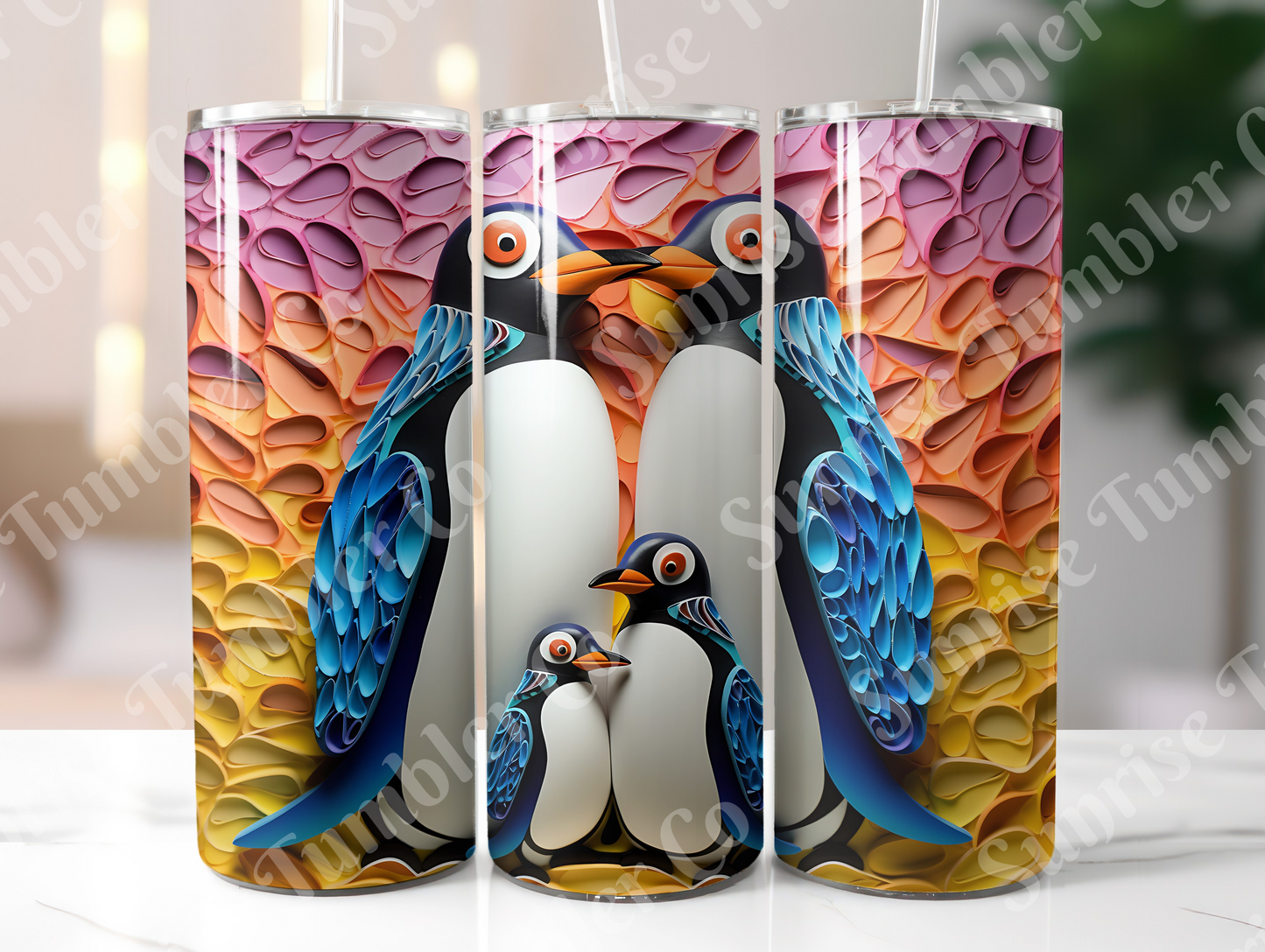 Penguin Variety Part 2 - 20oz and 30oz Tumblers (Glow In The Dark Green And Blue Available)