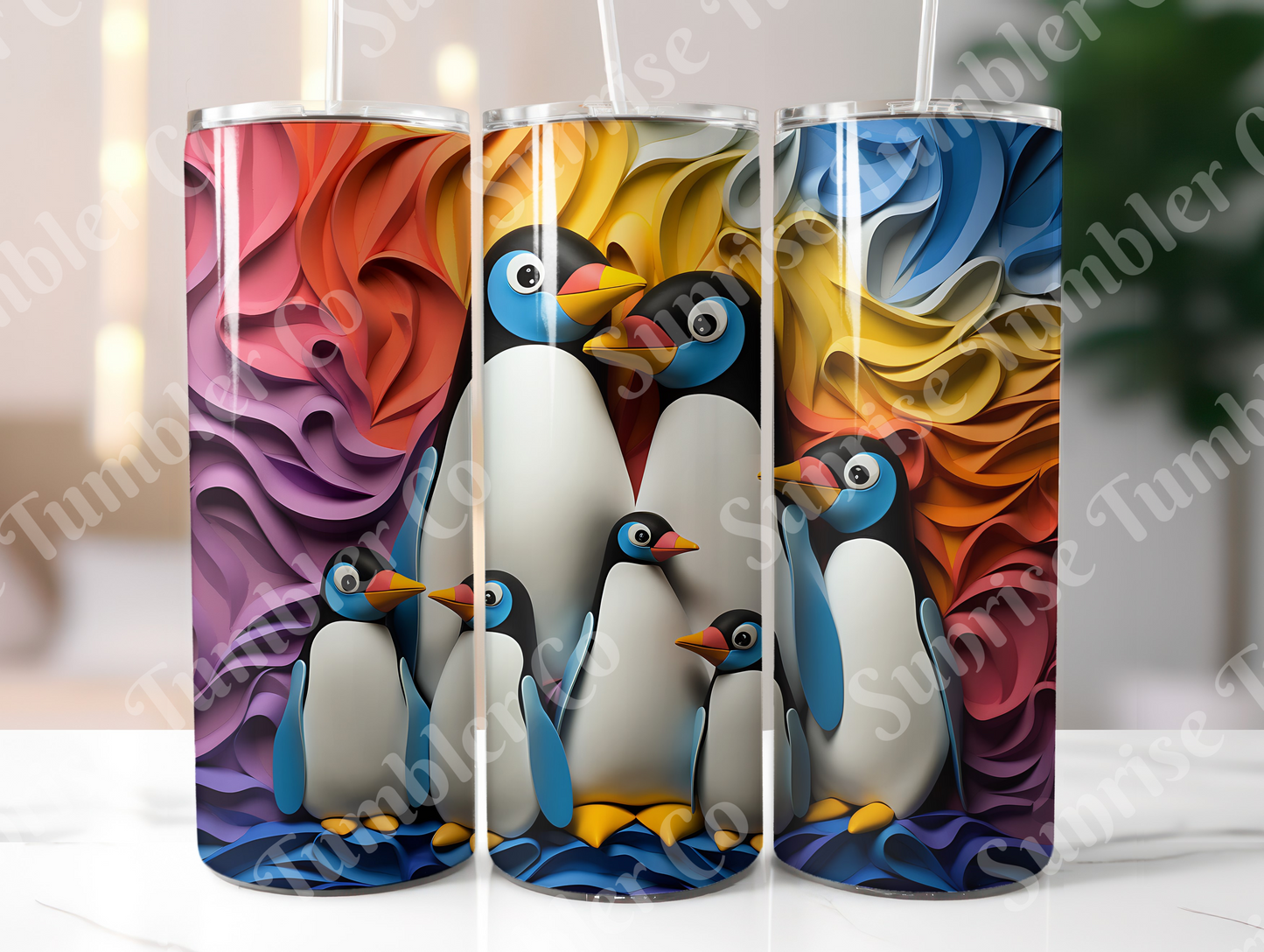 Penguin Variety Part 2 - 20oz and 30oz Tumblers (Glow In The Dark Green And Blue Available)
