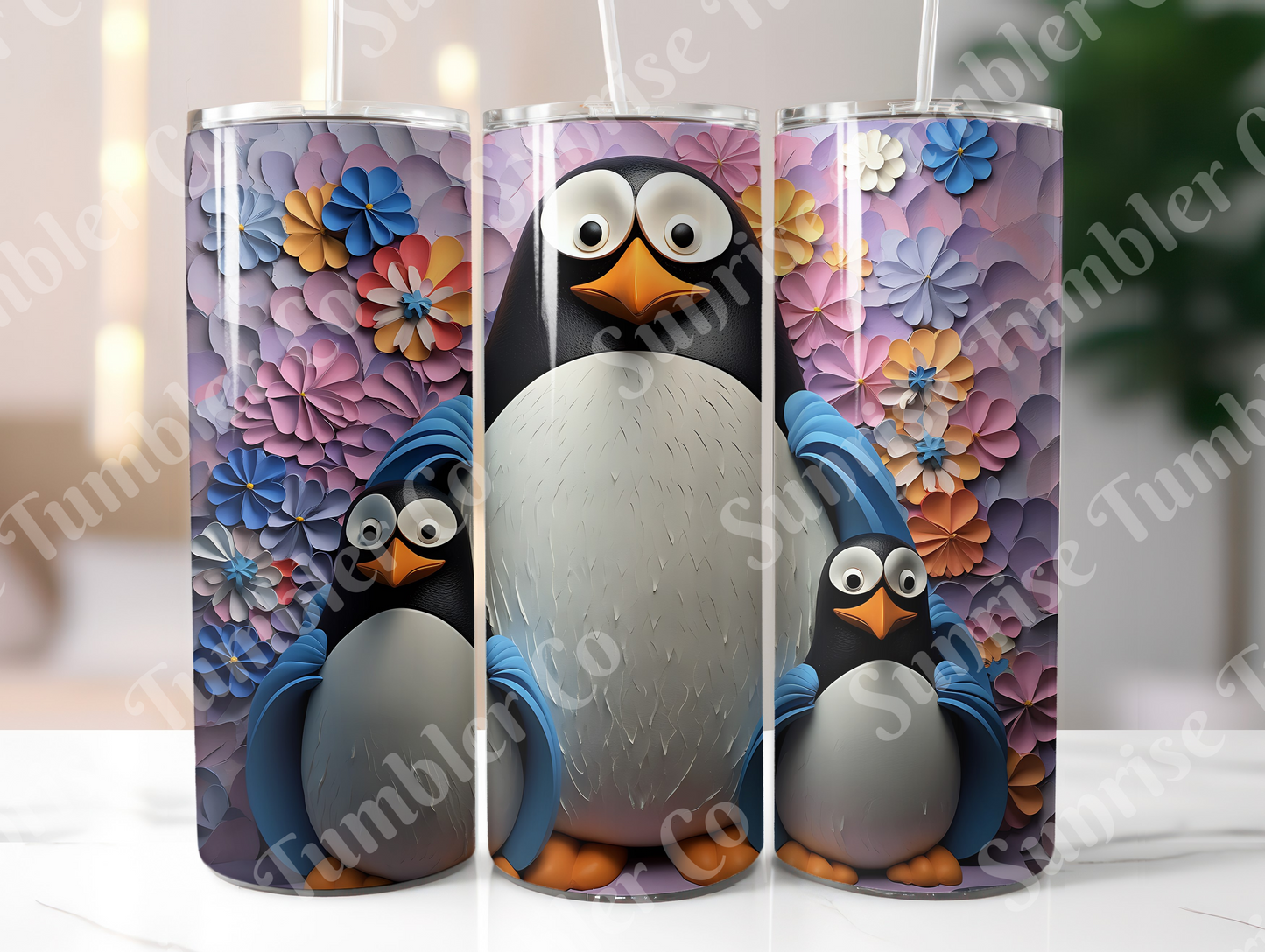 Penguin Variety Part 2 - 20oz and 30oz Tumblers (Glow In The Dark Green And Blue Available)
