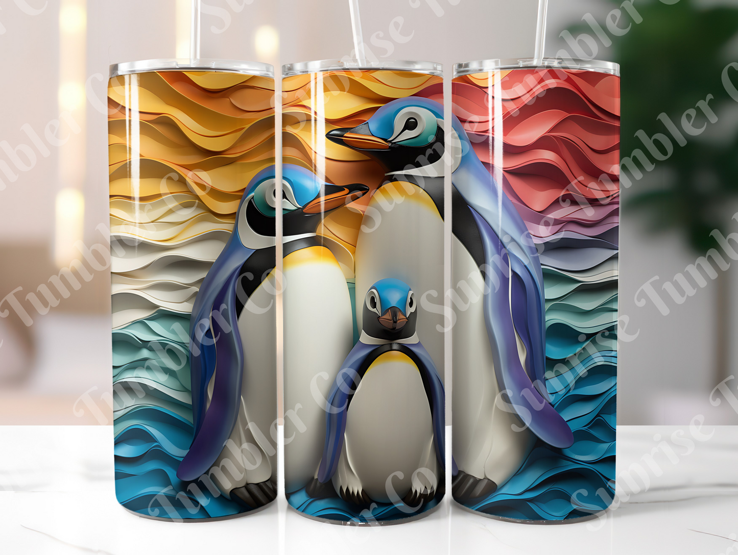 Penguin Variety Part 2 - 20oz and 30oz Tumblers (Glow In The Dark Green And Blue Available)