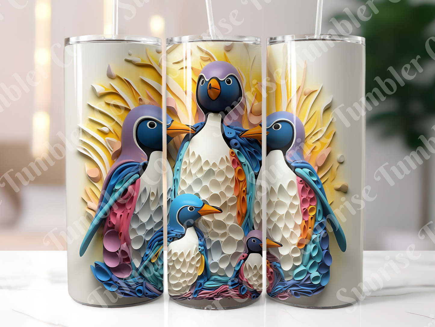 Penguin Variety Part 2 - 20oz and 30oz Tumblers (Glow In The Dark Green And Blue Available)