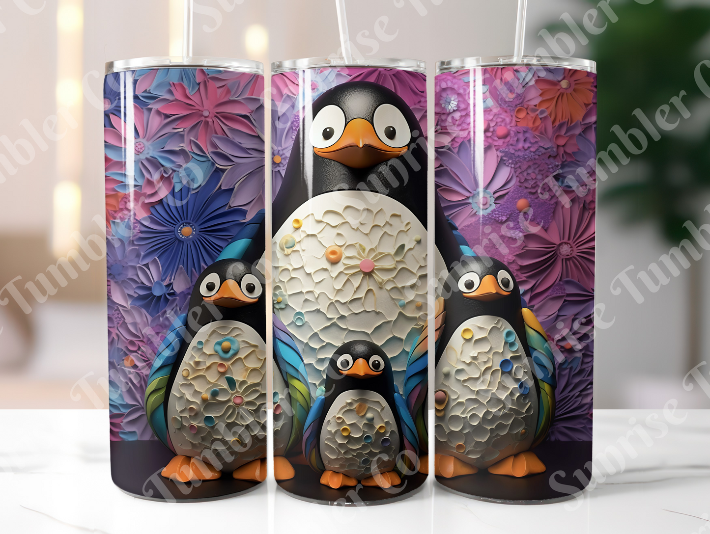 Penguin Variety Part 2 - 20oz and 30oz Tumblers (Glow In The Dark Green And Blue Available)