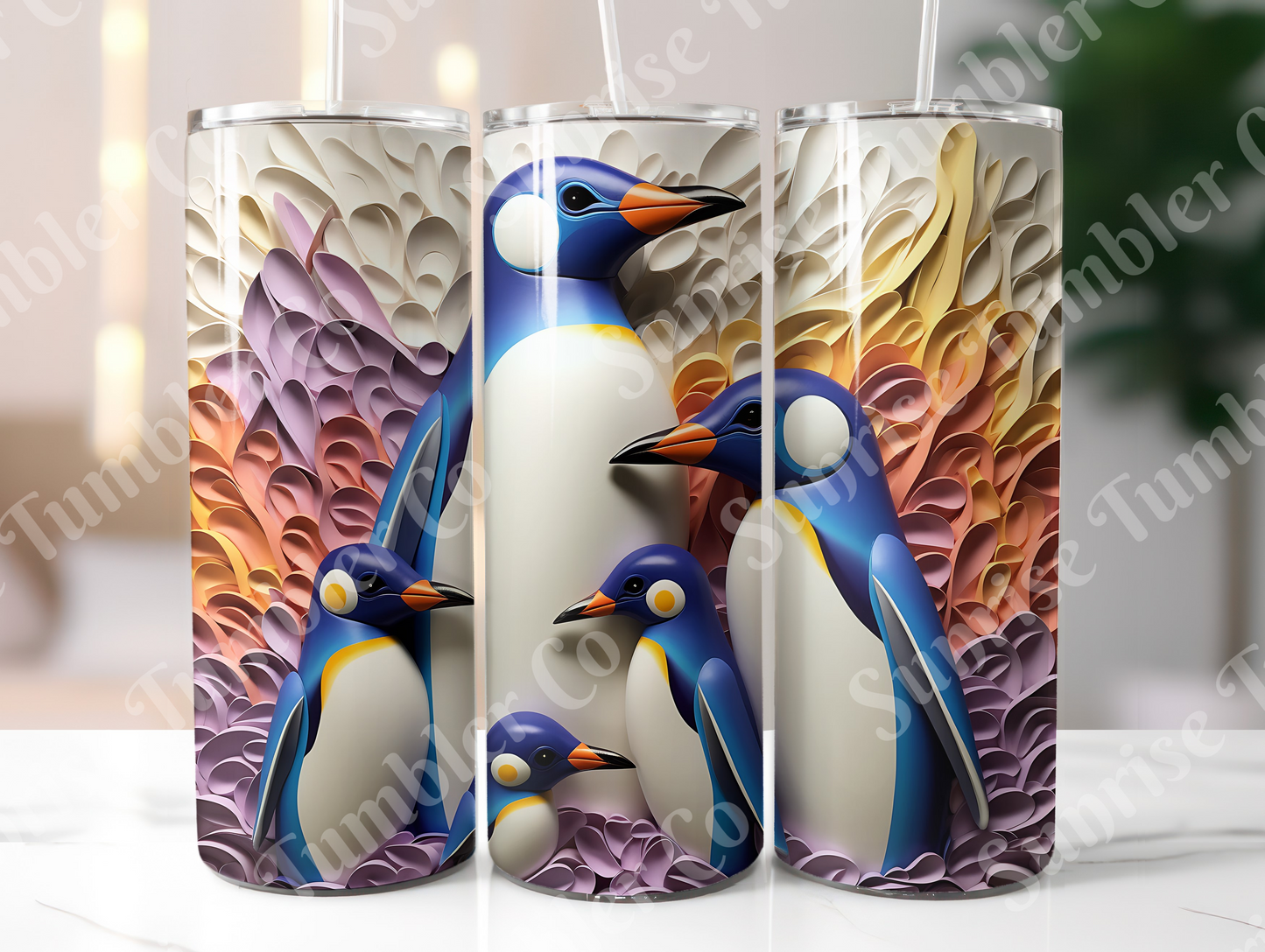Penguin Variety Part 2 - 20oz and 30oz Tumblers (Glow In The Dark Green And Blue Available)