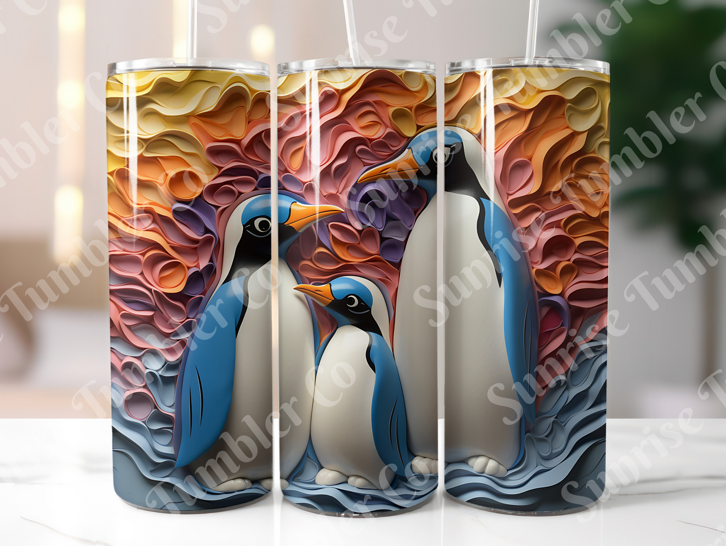 Penguin Variety Part 2 - 20oz and 30oz Tumblers (Glow In The Dark Green And Blue Available)