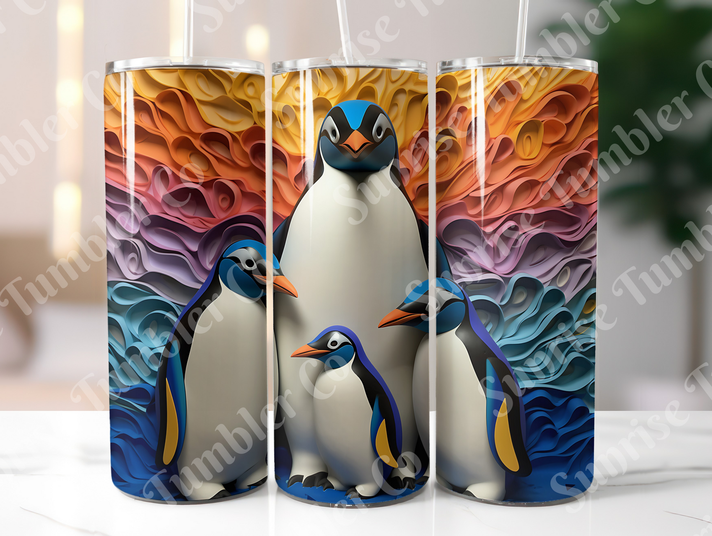 Penguin Variety Part 2 - 20oz and 30oz Tumblers (Glow In The Dark Green And Blue Available)