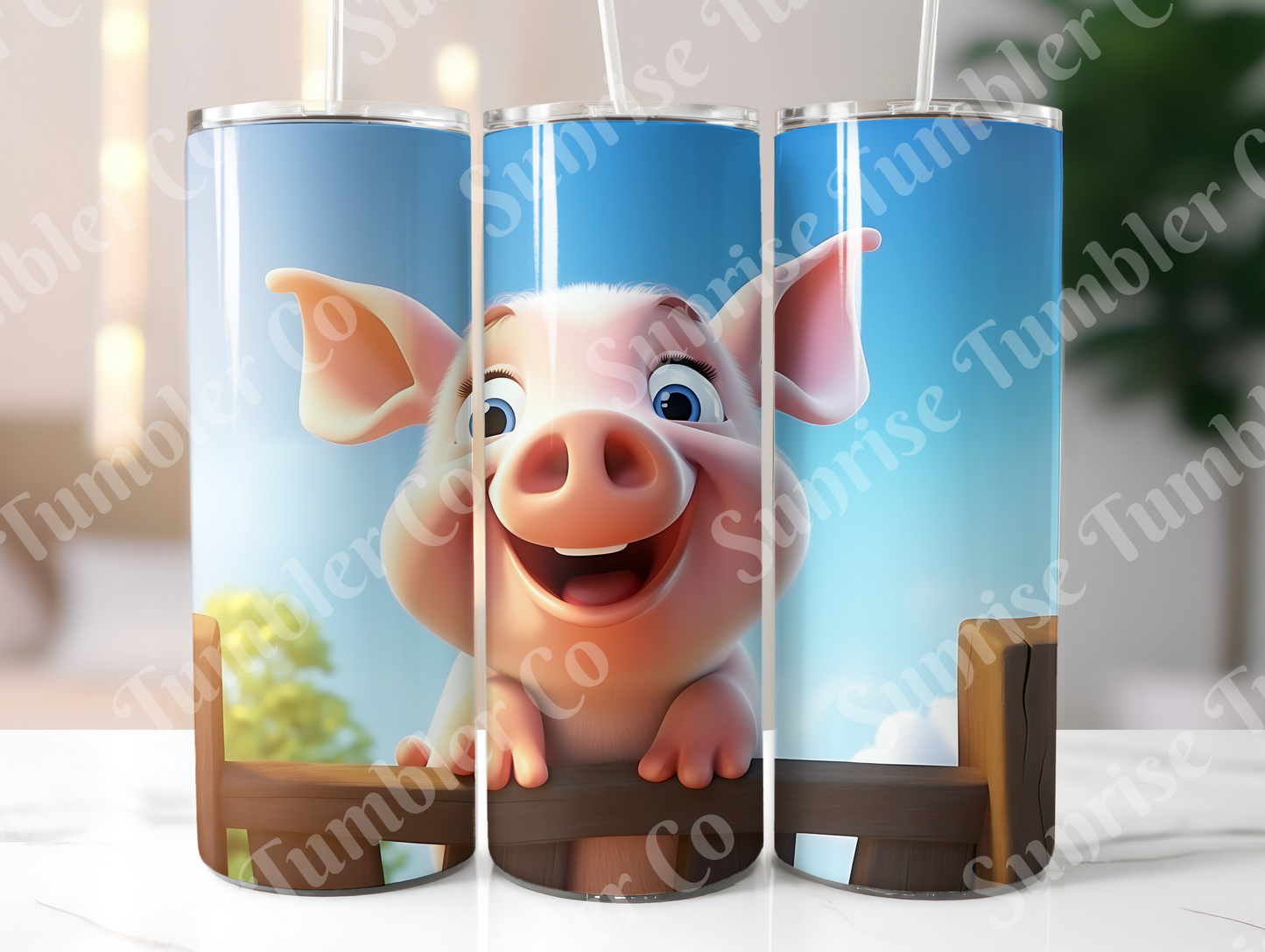 Pig Variety Part 2 - 20oz and 30oz Tumblers (Glow In The Dark Green And Blue Available)