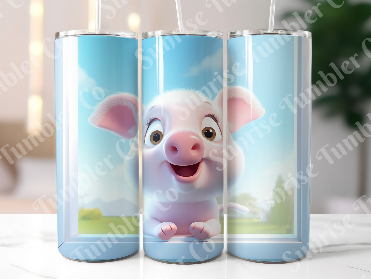 Pig Variety Part 2 - 20oz and 30oz Tumblers (Glow In The Dark Green And Blue Available)
