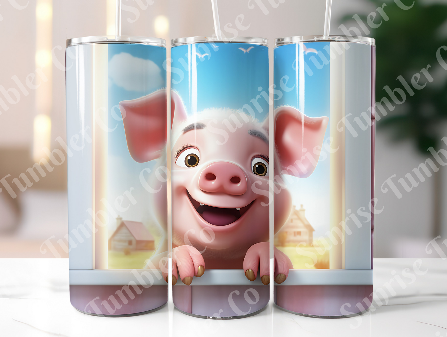 Pig Variety Part 2 - 20oz and 30oz Tumblers (Glow In The Dark Green And Blue Available)