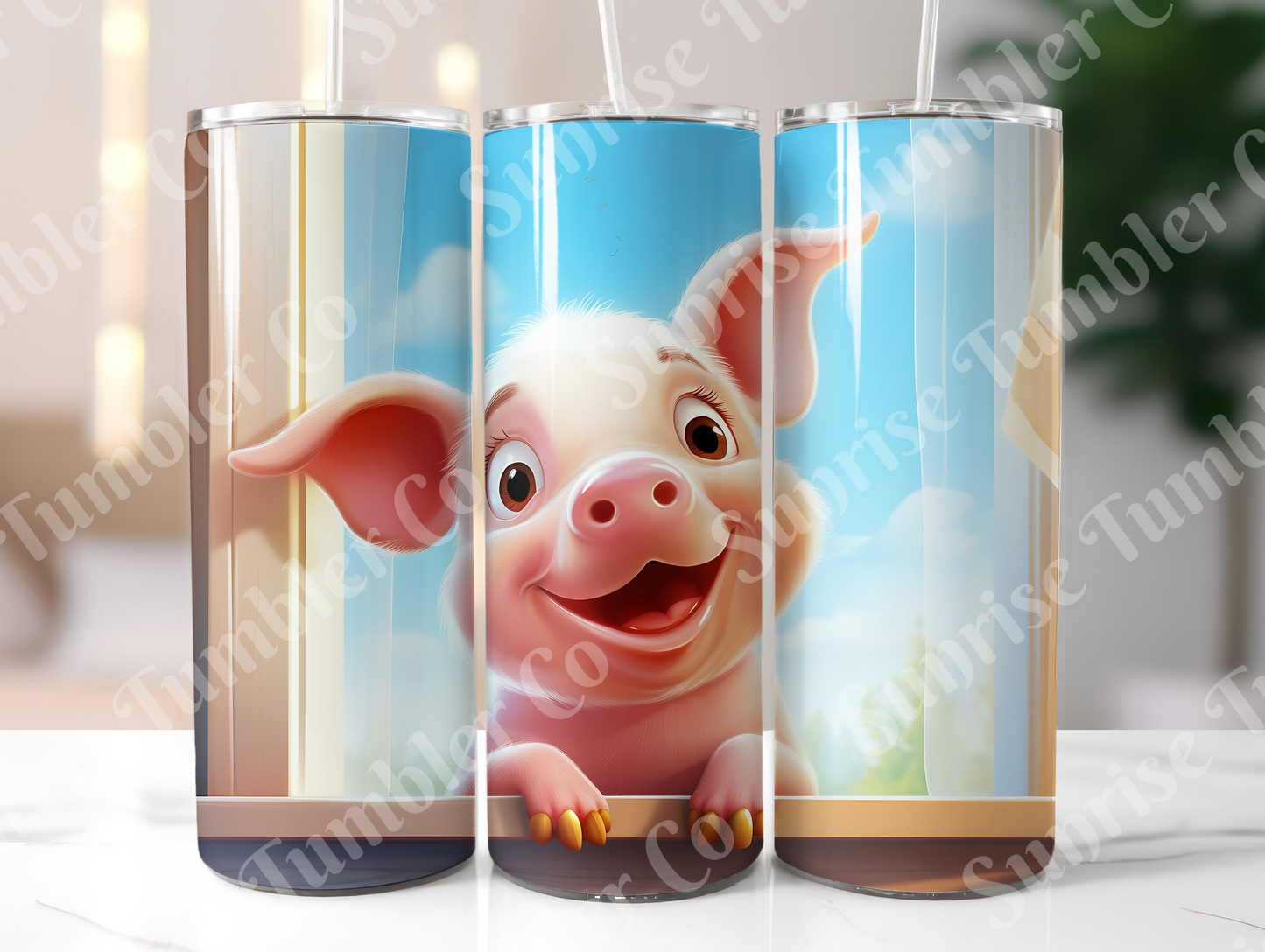 Pig Variety Part 2 - 20oz and 30oz Tumblers (Glow In The Dark Green And Blue Available)