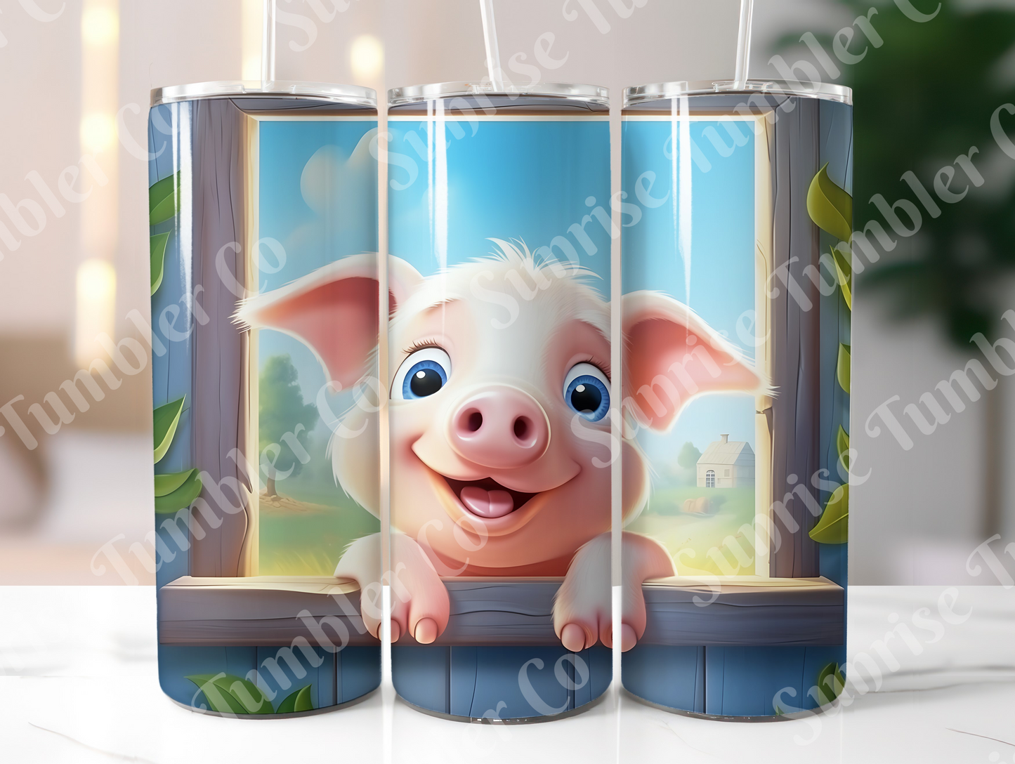 Pig Variety Part 2 - 20oz and 30oz Tumblers (Glow In The Dark Green And Blue Available)